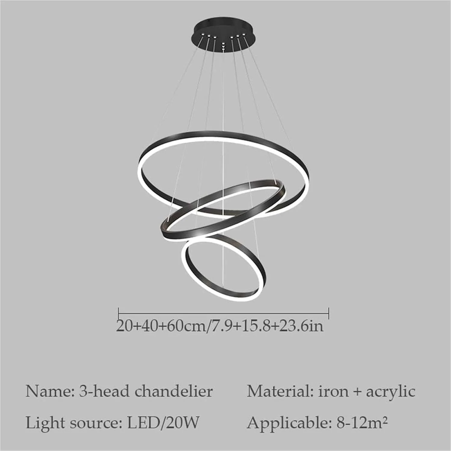 لوستر حلقهای فلزی آویز سقفی مناسب اتاق ناهارخوری، آشپزخانه و نشیمن لوستر حلقهای فلزی آویز سقفی مناسب اتاق ناهارخوری، آشپزخانه و نشیمن