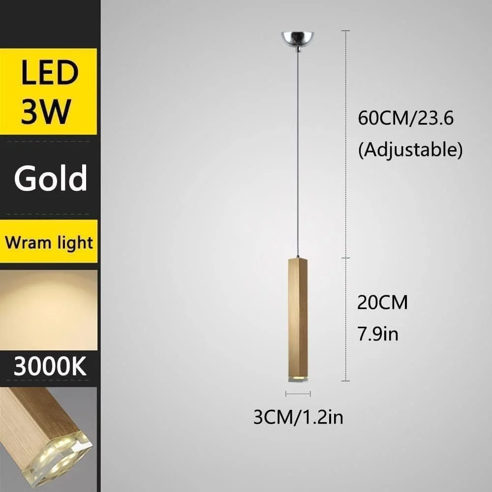 لوستر خطی مدرن ال ای دی 3 وات، آویز لوله ای باریک، طلایی، مناسب برای جزیره آشپزخانه، چراغ آویز بلند، برای اتاق نشیمن، تک رنگ - 20 سانتی متر لوستر خطی مدرن ال ای دی 3 وات، آویز لوله ای باریک، طلایی، مناسب برای جزیره آشپزخانه، چراغ آویز بلند، برای اتاق نشیمن، تک رنگ - 20 سانتی متر