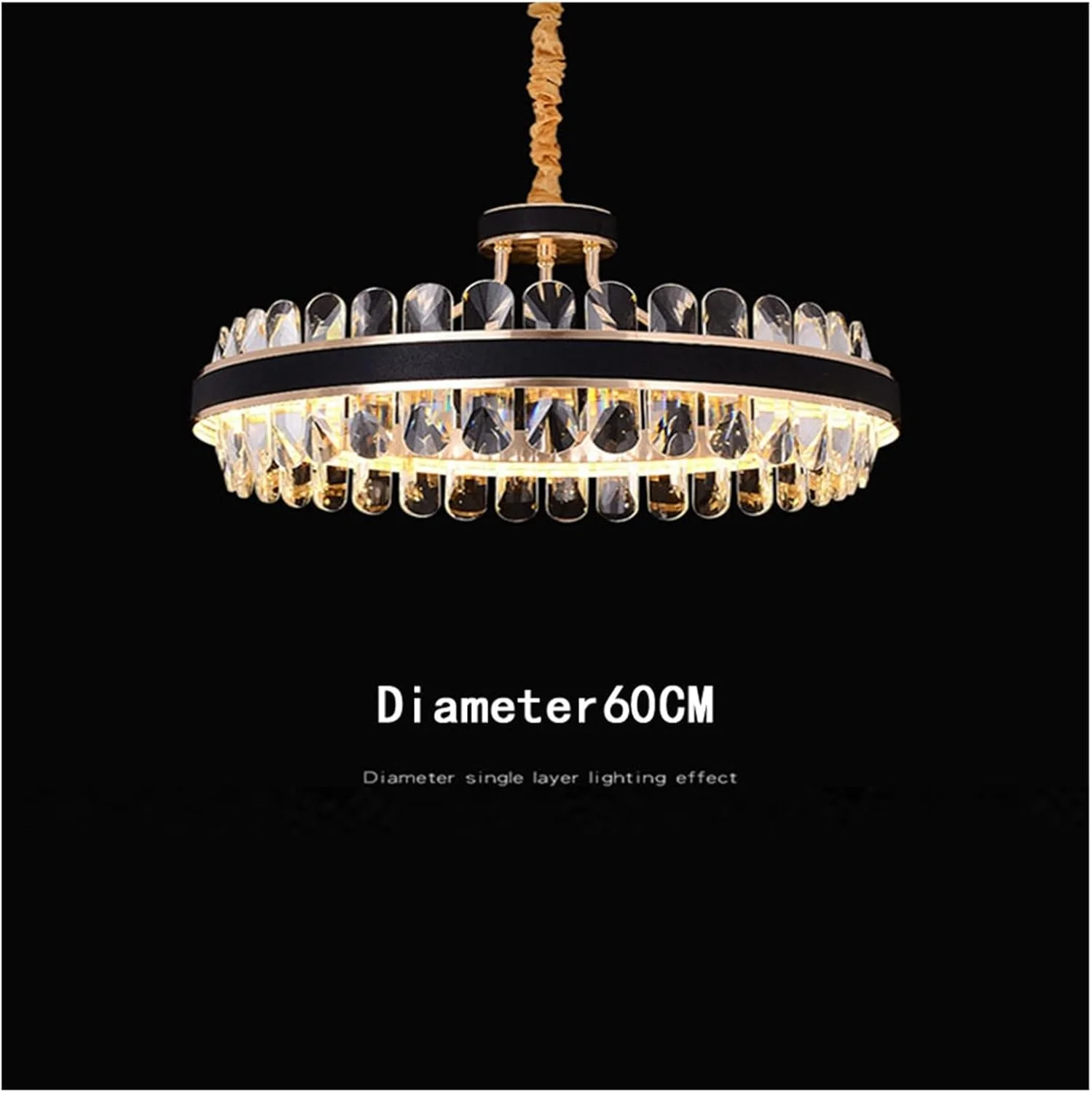 لوستر کریستالی ال ای دی مدرن آویز گرد/مستطیلی طلایی سازگار با نورپردازی دکوراسیون منزل، دکور مدرن لوستر کریستالی ال ای دی مدرن آویز گرد/مستطیلی طلایی سازگار با نورپردازی دکوراسیون منزل، دکور مدرن