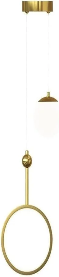 لوستر طلایی حلقه شیشه ای + چراغ آویز شیشه ای سفید شیری 2-شاخه ای LED فلزی آهن شخصی سازی شده، روشنایی انبار، چراغ های سقفی خانه های روستایی لوستر طلایی حلقه شیشه ای + چراغ آویز شیشه ای سفید شیری 2-شاخه ای LED فلزی آهن شخصی سازی شده، روشنایی انبار، چراغ های سقفی خانه های روستایی