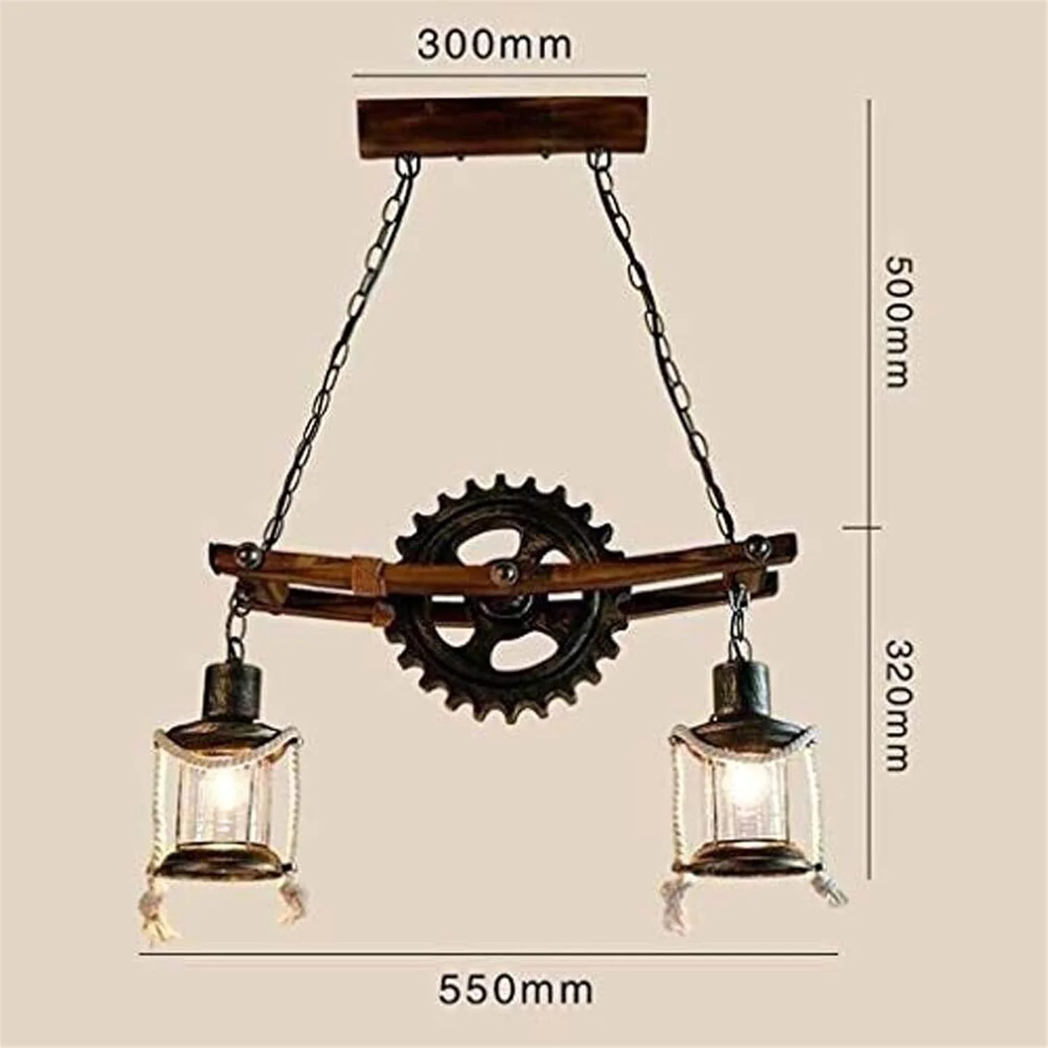 لوستر شخصیت عالی رستوران خلاقانه کافه بار لوستر لافت کانتری رترو صنعتی بادی چوب چرخ دنده آهن فرفورژه 78 * 19 * 56 سانتی متر لوستر شخصیت عالی رستوران خلاقانه کافه بار لوستر لافت کانتری رترو صنعتی بادی چوب چرخ دنده آهن فرفورژه 78 * 19 * 56 سانتی متر