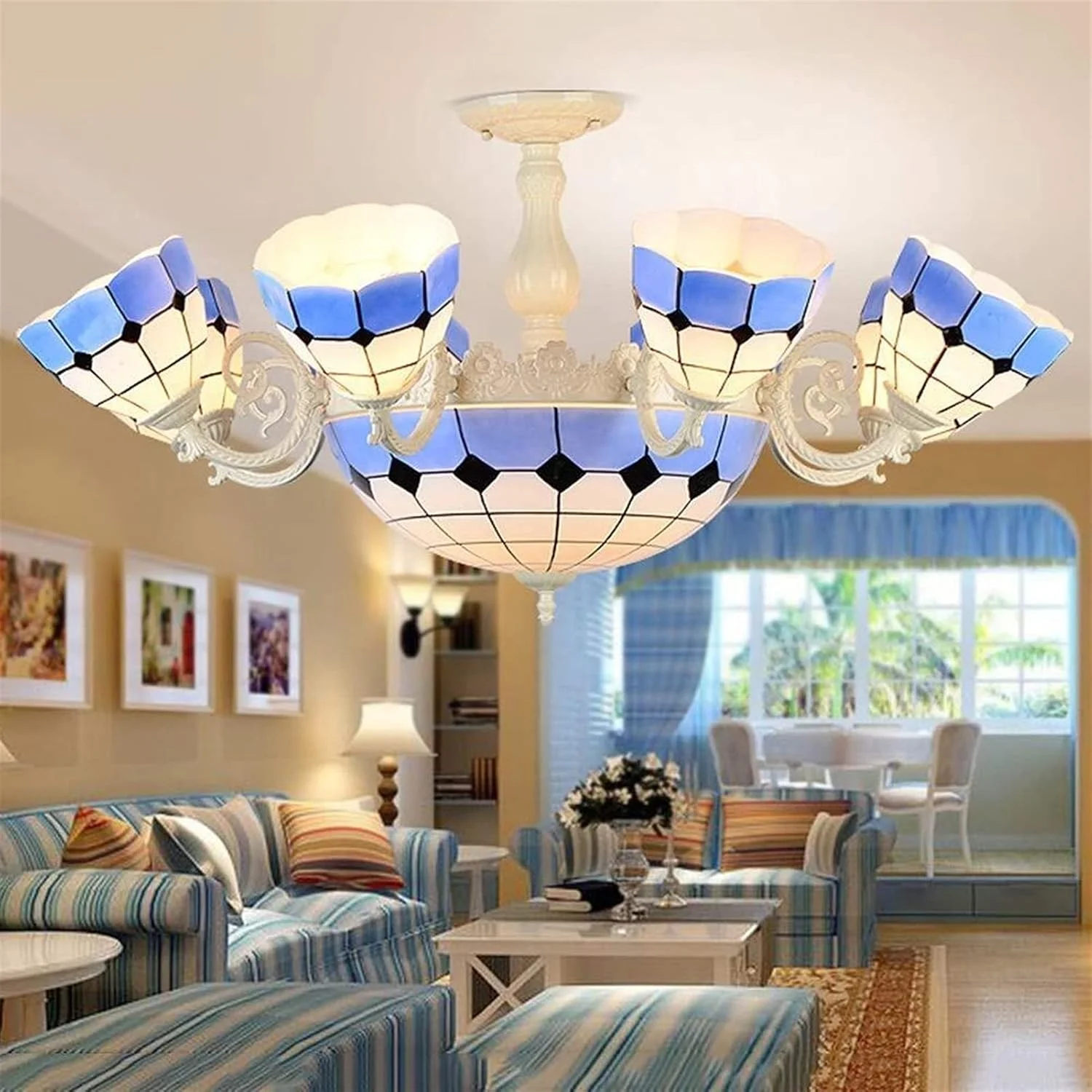 لوستر مدل Zhonghai مناسب اتاق نشیمن و اتاق خواب، لوستر آبی رنگ، روشنایی رستوران، چراغ سقفی، لوستر فلزی 8+3 با ابعاد 95 در 50 سانتی متر لوستر مدل Zhonghai مناسب اتاق نشیمن و اتاق خواب، لوستر آبی رنگ، روشنایی رستوران، چراغ سقفی، لوستر فلزی 8+3 با ابعاد 95 در 50 سانتی متر