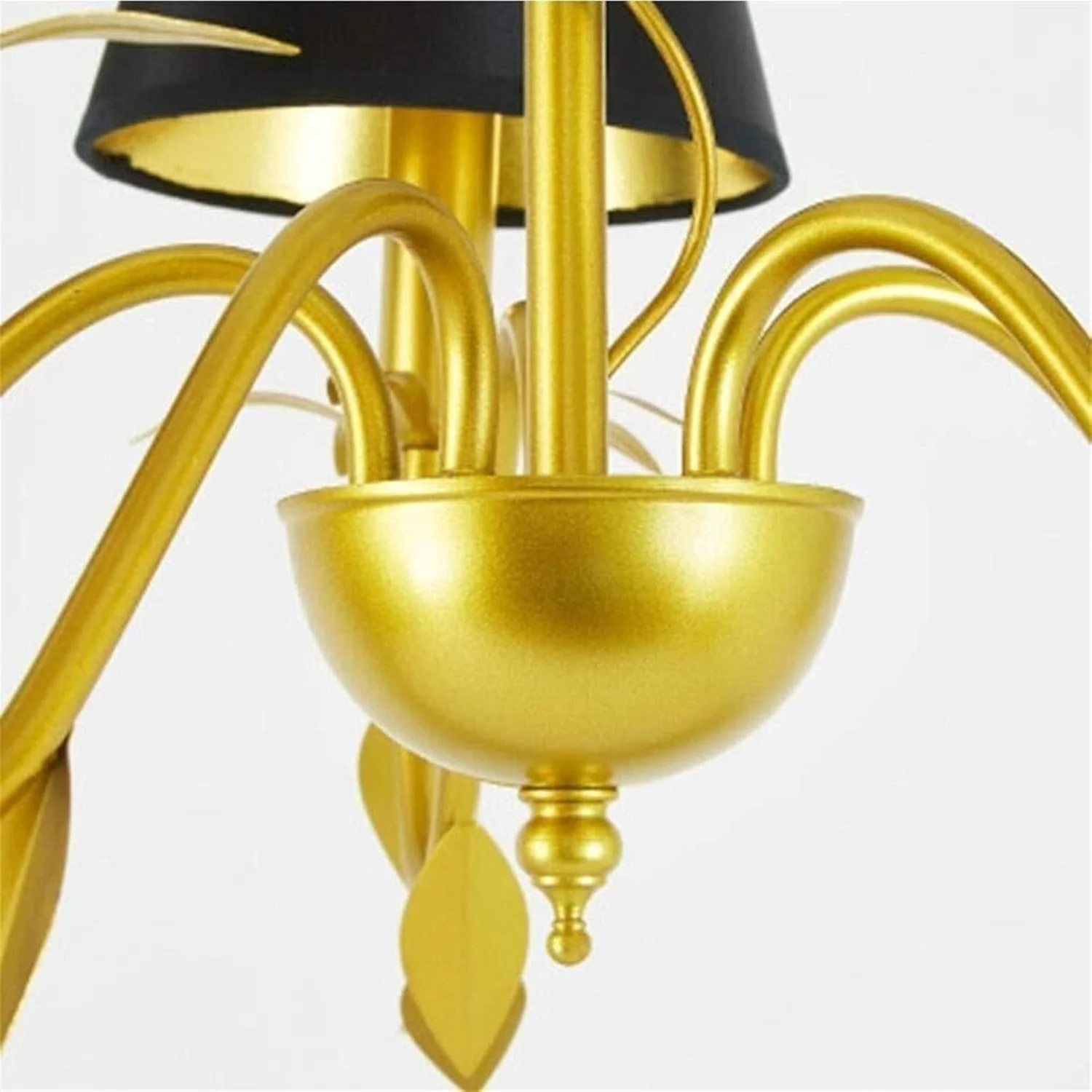 لوستر کلاسیک عالی E14 با 3 لامپ، لوستر آهنی طلایی، آباژور پارچه ای مشکی، لوستر رمانتیک و ظریف با قابلیت تنظیم ارتفاع حداکثر 40 وات مناسب اتاق خواب لوستر کلاسیک عالی E14 با 3 لامپ، لوستر آهنی طلایی، آباژور پارچه ای مشکی، لوستر رمانتیک و ظریف با قابلیت تنظیم ارتفاع حداکثر 40 وات مناسب اتاق خواب