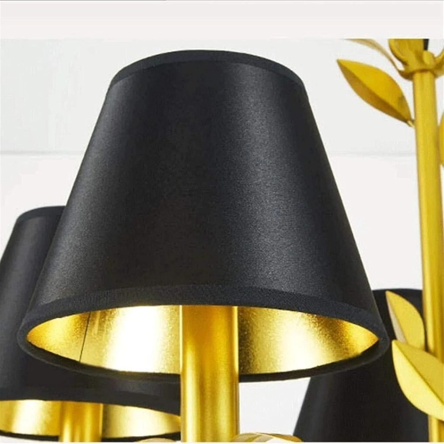 لوستر کلاسیک عالی E14 با 3 لامپ، لوستر آهنی طلایی، آباژور پارچه ای مشکی، لوستر رمانتیک و ظریف با قابلیت تنظیم ارتفاع حداکثر 40 وات مناسب اتاق خواب لوستر کلاسیک عالی E14 با 3 لامپ، لوستر آهنی طلایی، آباژور پارچه ای مشکی، لوستر رمانتیک و ظریف با قابلیت تنظیم ارتفاع حداکثر 40 وات مناسب اتاق خواب