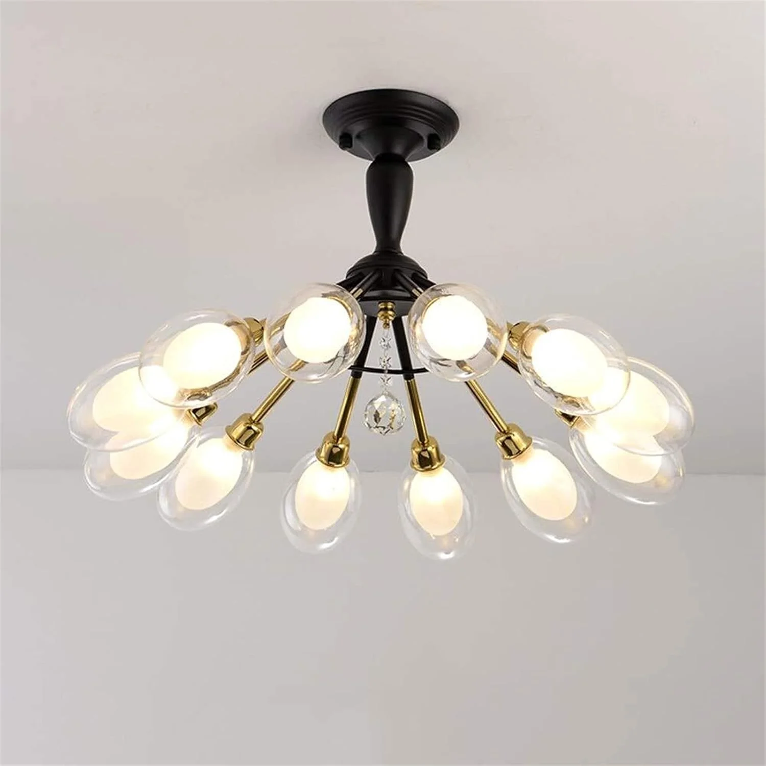 لوستر ال ای دی کریستالی سقفی عالی مشکی طلایی زرد نور گرم آهن شیشه ای لوستر اتاق ناهار خوری اتاق نشیمن اتاق مطالعه اتاق خواب ساده مدرن لوستر ال ای دی کریستالی سقفی عالی مشکی طلایی زرد نور گرم آهن شیشه ای لوستر اتاق ناهار خوری اتاق نشیمن اتاق مطالعه اتاق خواب ساده مدرن