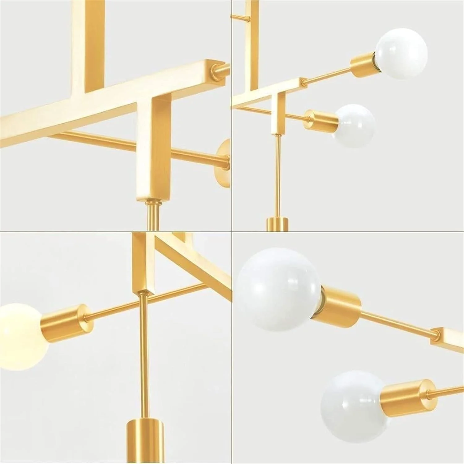 لوستر شاخه ای مدرن نوردیک، لوستر فرفورژه با طراحی خاص، مناسب اتاق خواب، نشیمن، لوستر سقفی ال ای دی، رنگ طلایی