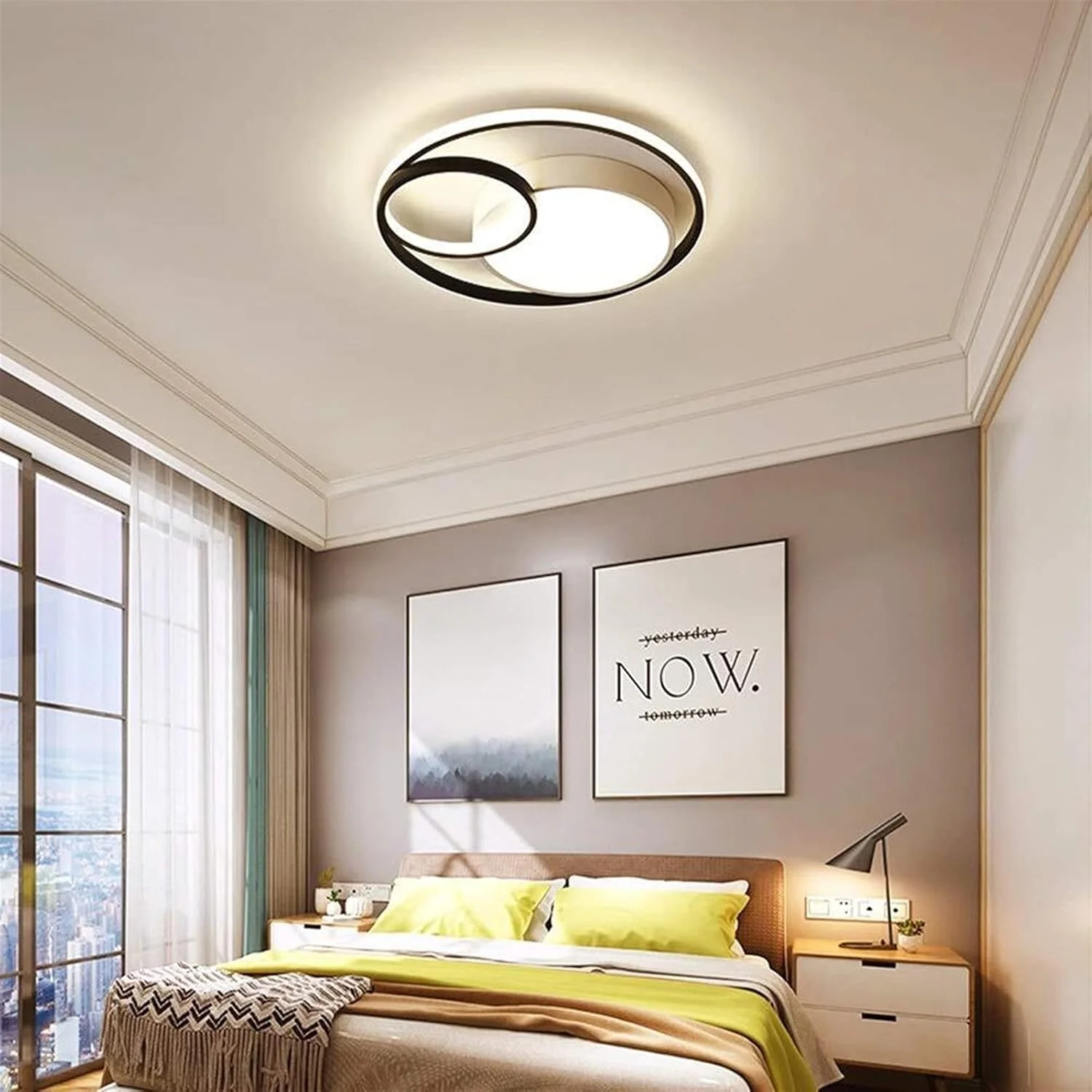 لوستر مدرن مینیمالیستی عالی مشکی، لوستر رستورانی از جنس آهن فرفورژه، سایز 60cm*7cm، چراغ سقفی، روشنایی، مناسب کافه، بار، ایوان، رستوران، اتاق خواب، اتاق مطالعه، اتاق نشیمن، نور گرم