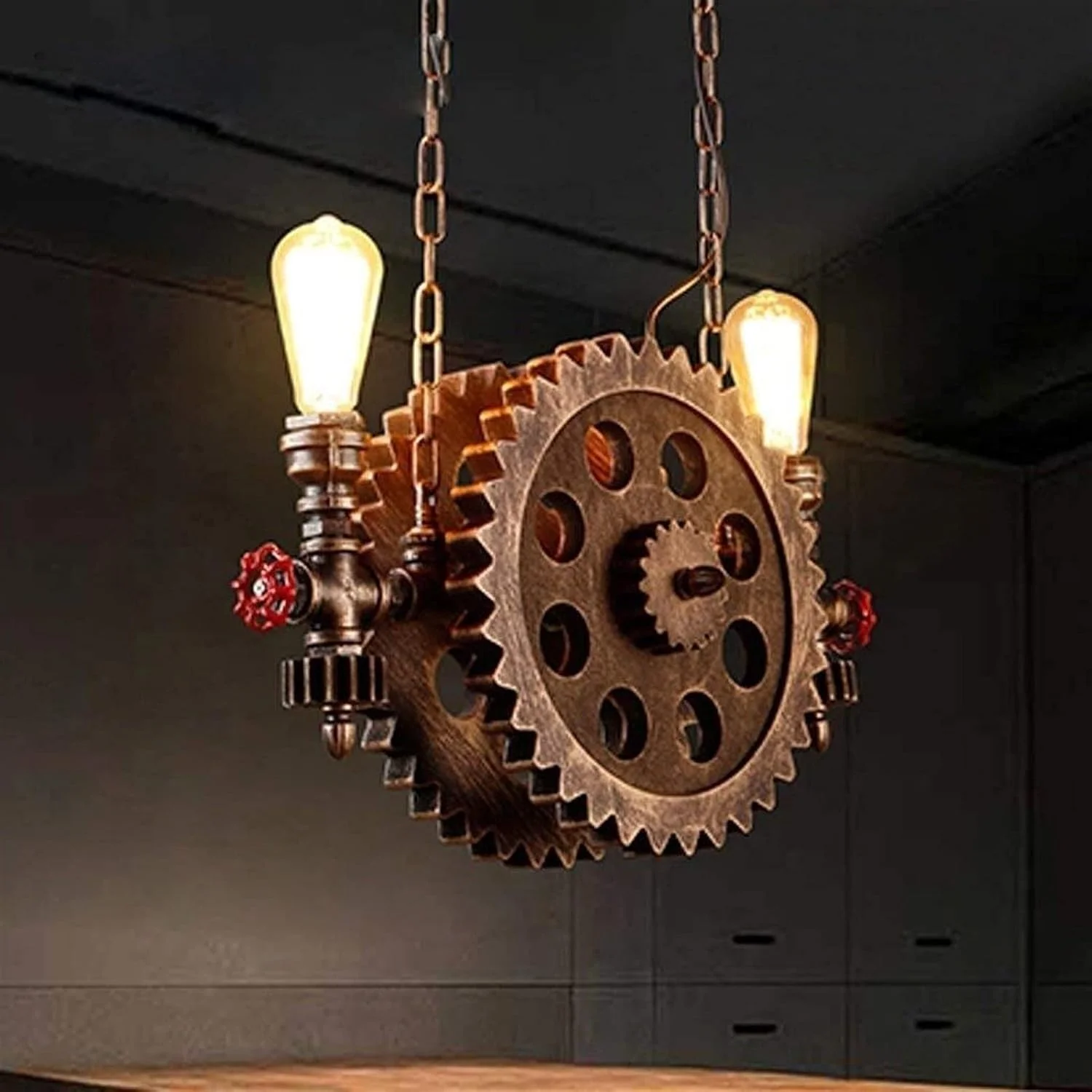لوستر لوله آب خلاقانه و بینظیر، لوستر دنده ای آهن فرفورژه وینتج لافت، مناسب اتاق نشیمن، اتاق خواب، مطالعه، هتل، کافه، سبک صنعتی، ابعاد L55cm * H32cm، سرپیچ E27، حداکثر 40 وات لوستر لوله آب خلاقانه و بینظیر، لوستر دنده ای آهن فرفورژه وینتج لافت، مناسب اتاق نشیمن، اتاق خواب، مطالعه، هتل، کافه، سبک صنعتی، ابعاد L55cm * H32cm، سرپیچ E27، حداکثر 40 وات