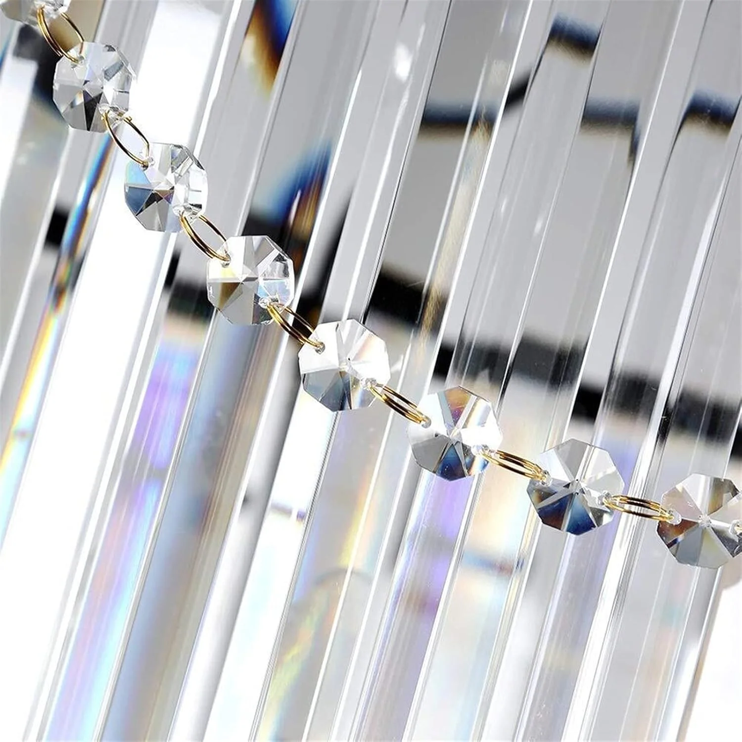 لوستر کریستالی رترو بی‌نقص برنزی 5 شاخه مناسب رستوران، اتاق نشیمن، اتاق غذاخوری، اتاق خواب، اتاق مطالعه، چراغ LED هنری آهنی با نور گرم، ابعاد 63 * 63 * 69 سانتی متر