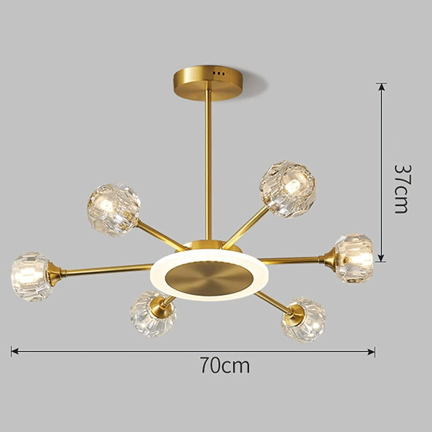 لوستر آویز لوکس، لوستر مدرن مسی چراغ های سقفی اتاق ناهار خوری G9 فانوس آویز طلایی، لوستر