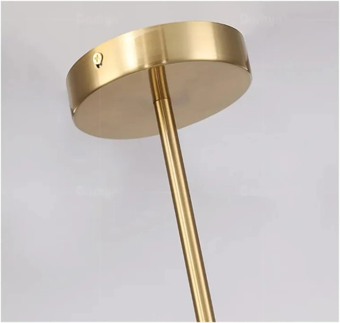 لوستر مدرن میله ای بلند آرت دکو E27 - مناسب اتاق خواب، ناهارخوری، نشیمن، لامپ لوبیای سحرآمیز، بدون لامپ - مشکی - 4 شاخه