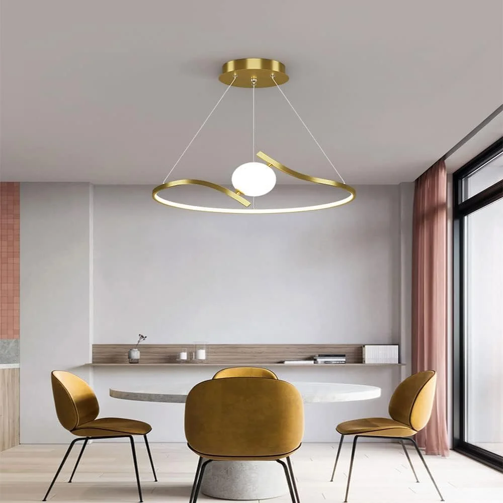 لوستر مدرن، چراغ آویز طلایی/مشکی با سرپیچ آهنی و حباب آکریلیک، چراغ آویز ال ای دی، دکور مدرن، طلایی-40 سانتی متر لوستر مدرن، چراغ آویز طلایی/مشکی با سرپیچ آهنی و حباب آکریلیک، چراغ آویز ال ای دی، دکور مدرن، طلایی-40 سانتی متر