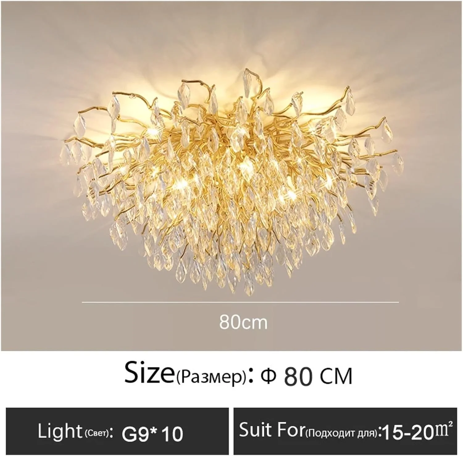 لوستر مدرن سقفی، نورپردازی لوکس برای اتاق نشیمن، دکوراسیون داخلی منزل، لوستر ال ای دی کریستالی طلایی براق، دکور مدرن، تک رنگ - 80 سانتی متر لوستر مدرن سقفی، نورپردازی لوکس برای اتاق نشیمن، دکوراسیون داخلی منزل، لوستر ال ای دی کریستالی طلایی براق، دکور مدرن، تک رنگ - 80 سانتی متر