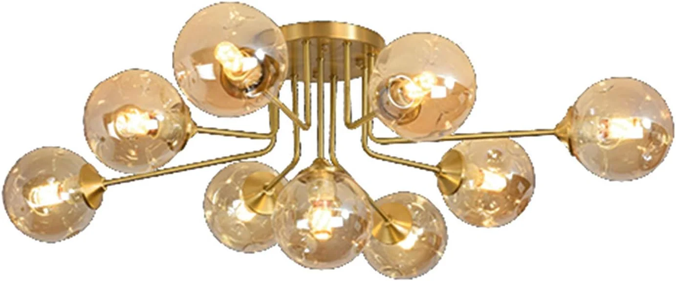 لوستر مدرن برنجی آویز، لوستر 9 شاخه، چراغ سقفی شاخه ای طلایی اواسط قرن، سازگار با اتاق ناهار خوری، اتاق خواب، اتاق نشیمن، سرپیچ E27، مدرن، پوشش کهربایی - 9 شاخه لوستر مدرن برنجی آویز، لوستر 9 شاخه، چراغ سقفی شاخه ای طلایی اواسط قرن، سازگار با اتاق ناهار خوری، اتاق خواب، اتاق نشیمن، سرپیچ E27، مدرن، پوشش کهربایی - 9 شاخه