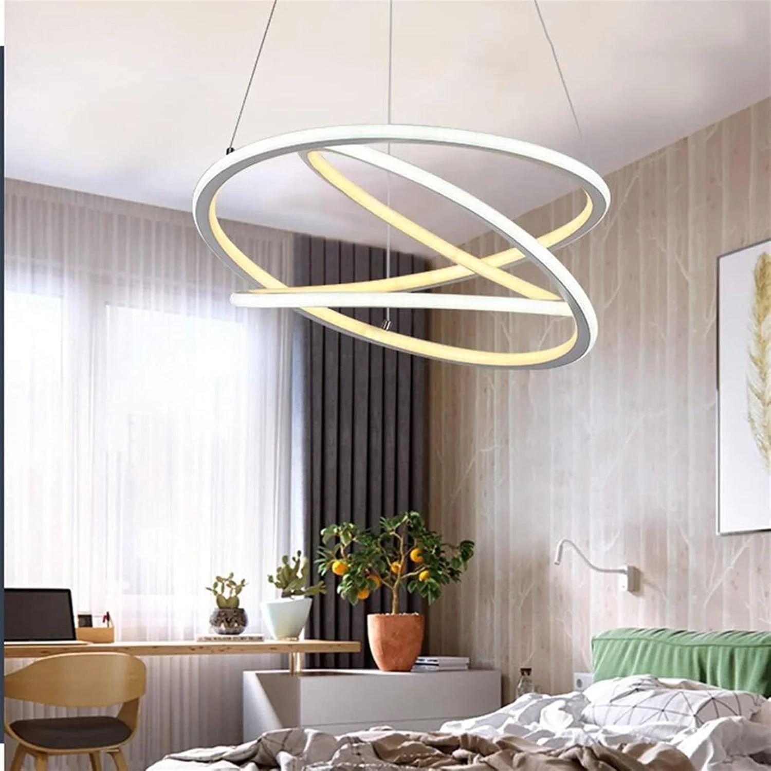 لوستر حلقه ای مدرن مینیمالیستی خلاقانه، جنس آهن فرفورژه، سایز 33cm*45cm، مناسب روشنایی لوستر، لامپ بار، رستوران، اتاق خواب، مطالعه، اتاق نشیمن لوستر حلقه ای مدرن مینیمالیستی خلاقانه، جنس آهن فرفورژه، سایز 33cm*45cm، مناسب روشنایی لوستر، لامپ بار، رستوران، اتاق خواب، مطالعه، اتاق نشیمن