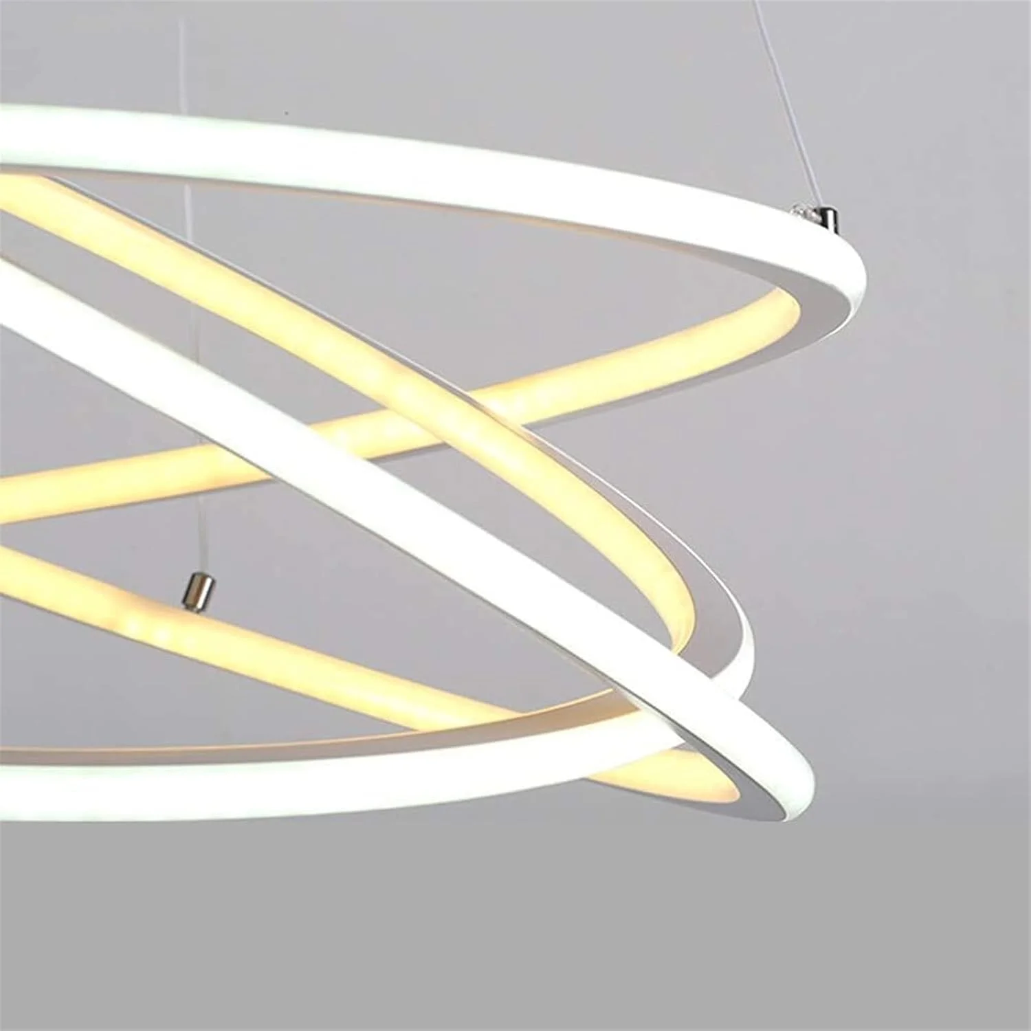 لوستر حلقه ای مدرن مینیمالیستی خلاقانه، جنس آهن فرفورژه، سایز 33cm*45cm، مناسب روشنایی لوستر، لامپ بار، رستوران، اتاق خواب، مطالعه، اتاق نشیمن