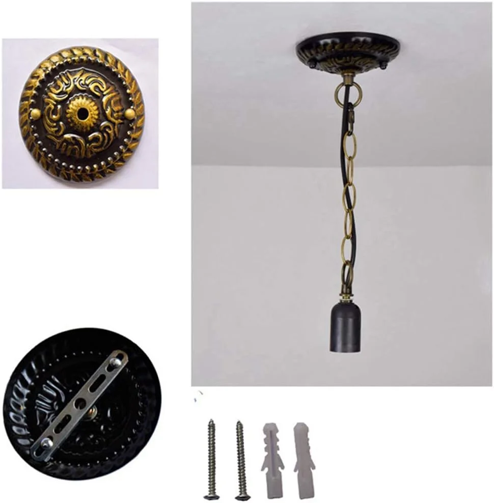 لوستر به سبک تیفانی، چراغ های سقفی شیشه ای رنگی به سبک باروک مدیترانه ای، آباژورهای رمانتیک گرم، روشنایی اتاق خواب و مطالعه E27