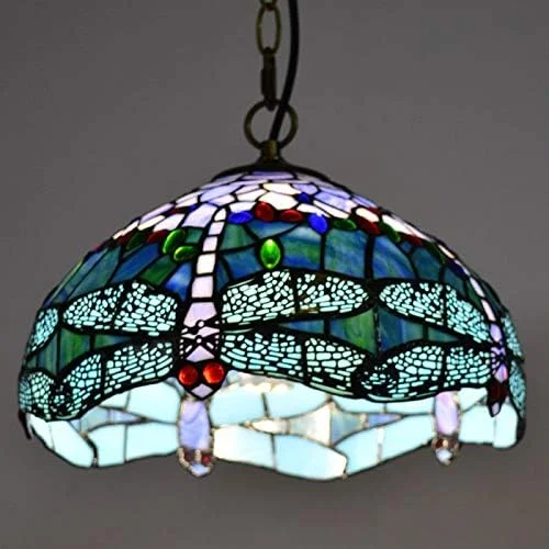 لوستر آویز طرح تیفانی، مدل سنجاقک سبز، شیشه رنگی، مناسب سقف، قطر 30 سانتی متر لوستر آویز طرح تیفانی، مدل سنجاقک سبز، شیشه رنگی، مناسب سقف، قطر 30 سانتی متر
