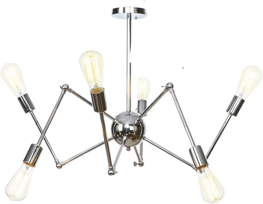 لوستر طلایی E26، چراغ آویز مدرن، روشنایی، مناسب برای آشپزخانه، اتاق نشیمن، اتاق غذاخوری، اتاق خواب، خانه روستایی، کروم - 16 شاخه لوستر طلایی E26، چراغ آویز مدرن، روشنایی، مناسب برای آشپزخانه، اتاق نشیمن، اتاق غذاخوری، اتاق خواب، خانه روستایی، کروم - 16 شاخه