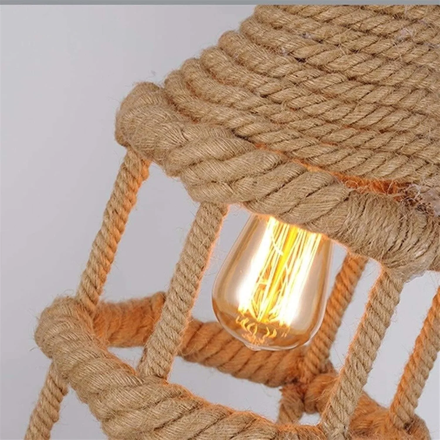 لوستر آویز اتاق ناهارخوری، چراغ آویز، چراغ سقفی، دکور هنری اتاق، طناب کنفی، فلز آهنی، روستیک نوردیک برای راهرو، بار، کافه، دکوراسیون اتاق زیر شیروانی، لامپ E14 لوستر آویز اتاق ناهارخوری، چراغ آویز، چراغ سقفی، دکور هنری اتاق، طناب کنفی، فلز آهنی، روستیک نوردیک برای راهرو، بار، کافه، دکوراسیون اتاق زیر شیروانی، لامپ E14