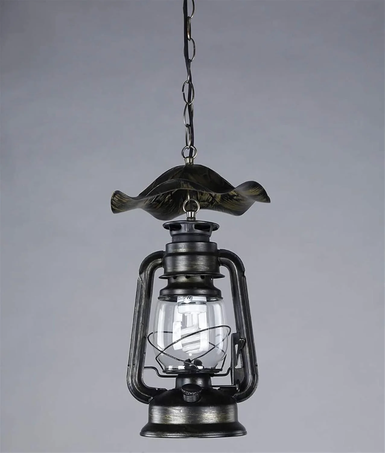 لوستر فانوسی عالی، لوستر نفتی، لوستر آهنی بار اروپایی، بالکن، کافه، چایخانه، لوستر آهنی فرفورژه بادی صنعتی یکپارچهسازی با سیستمعامل