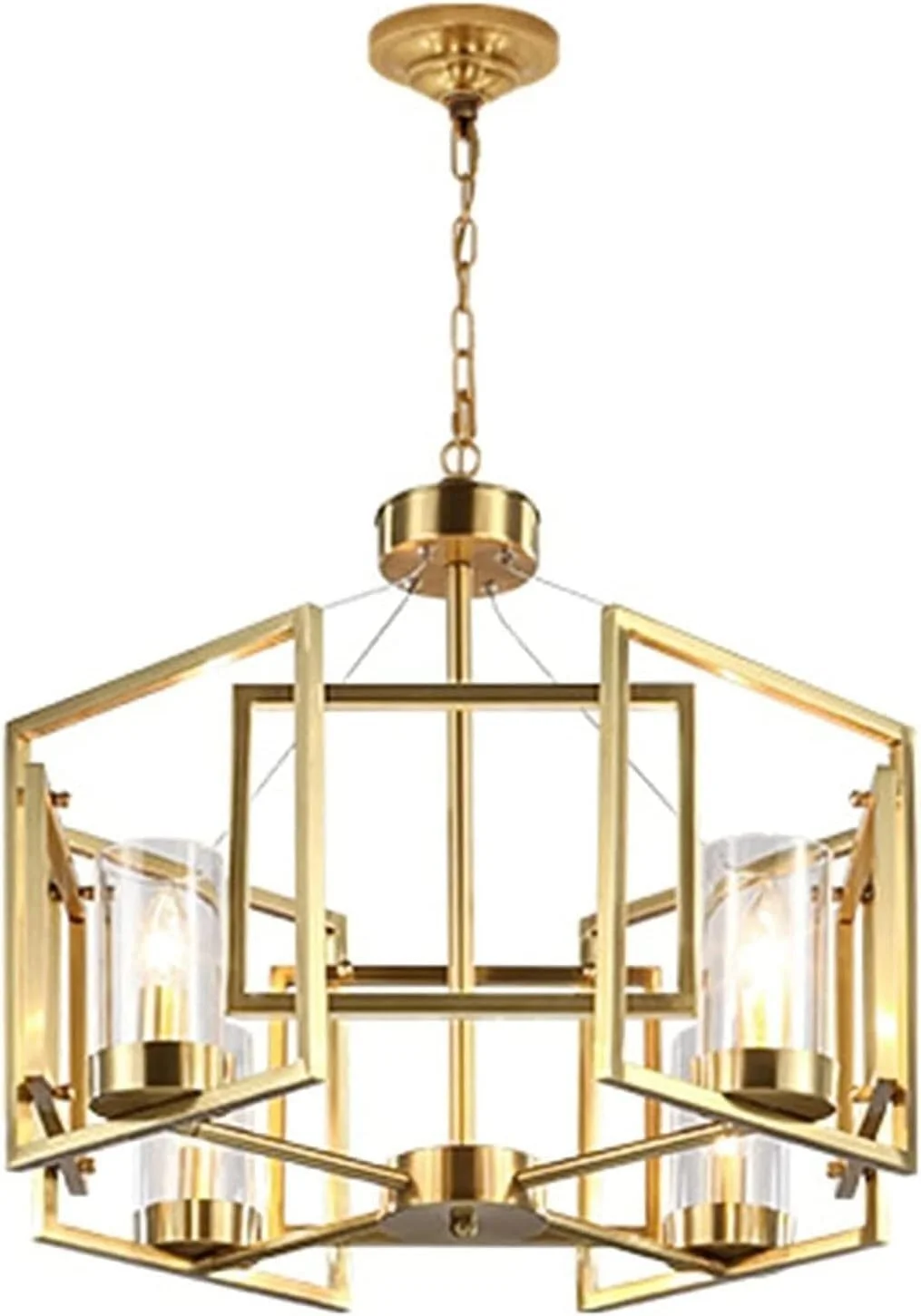 لوستر مدرن مسی آویز هندسی طلایی حباب شیشه ای لامپ سقفی E14 اتاق نشیمن رستوران اتاق خواب چراغ های آویز، لوستر