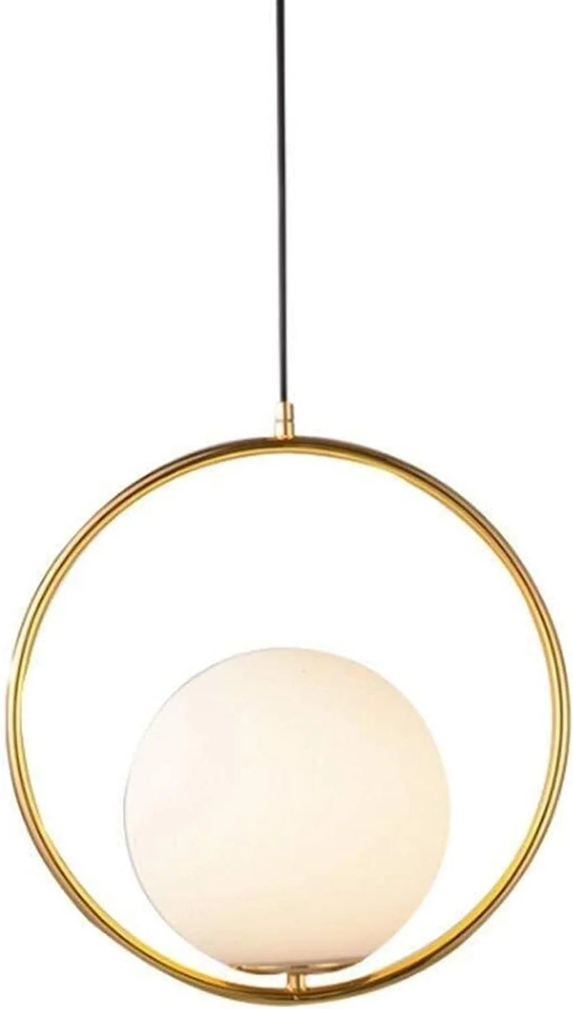 لوستر مدرن طلایی آبکاری شده از جنس آهن فرفورژه، لوستر تک شاخه کوچک با طراحی خلاقانه، مناسب برای رستوران مدرن، اتاق نشیمن