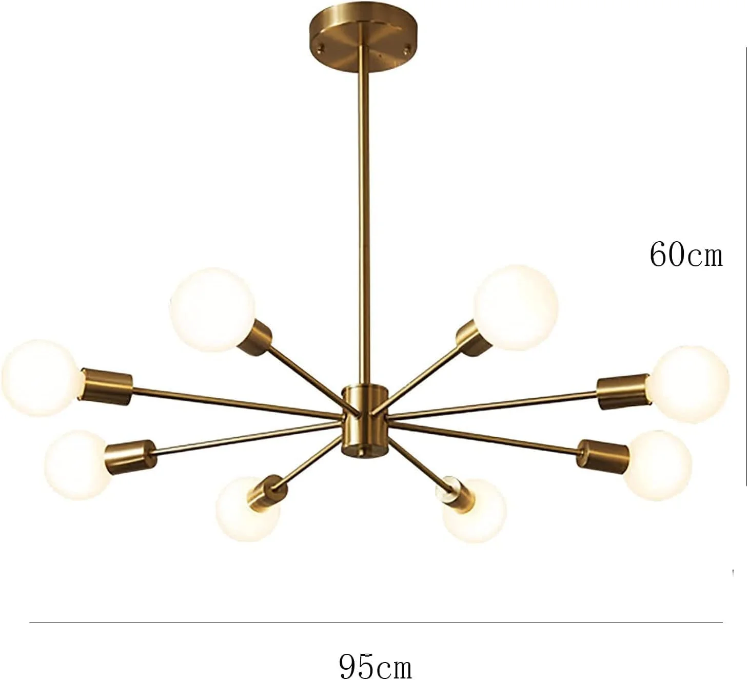 لوستر مدرن صنعتی لوستر E27 طلایی برنجی چراغ آویز دکوراسیون منزل لوستر آویز لوکس، دکور مدرن، تک رنگ - 8 چراغ لوستر مدرن صنعتی لوستر E27 طلایی برنجی چراغ آویز دکوراسیون منزل لوستر آویز لوکس، دکور مدرن، تک رنگ - 8 چراغ