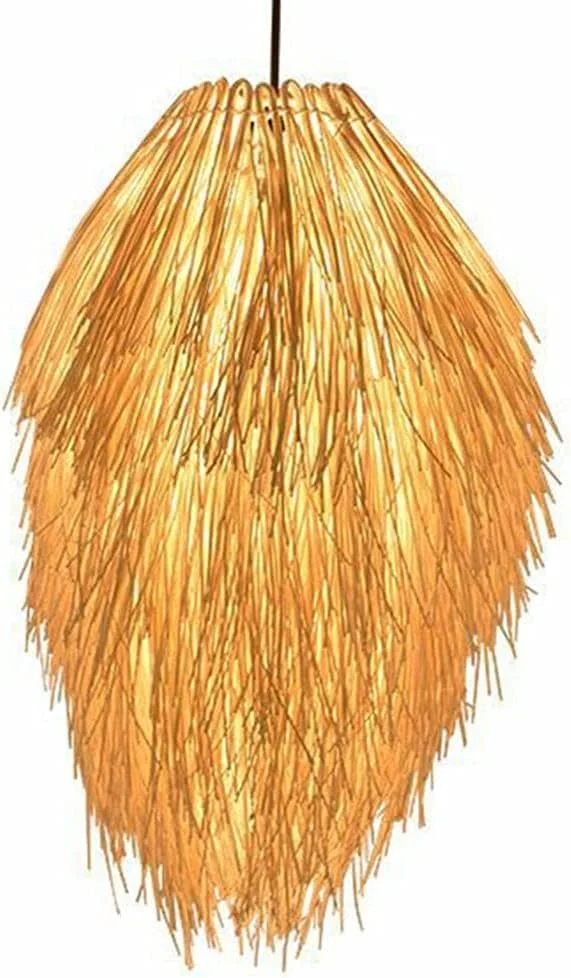 لوستر سبدی بژ، آباژور حصیری، آویز با سبک روستیک، چراغ آویز بافت توخالی DIY، چراغ سقفی قفس راتان تک بسته ای، لوستر لوستر سبدی بژ، آباژور حصیری، آویز با سبک روستیک، چراغ آویز بافت توخالی DIY، چراغ سقفی قفس راتان تک بسته ای، لوستر