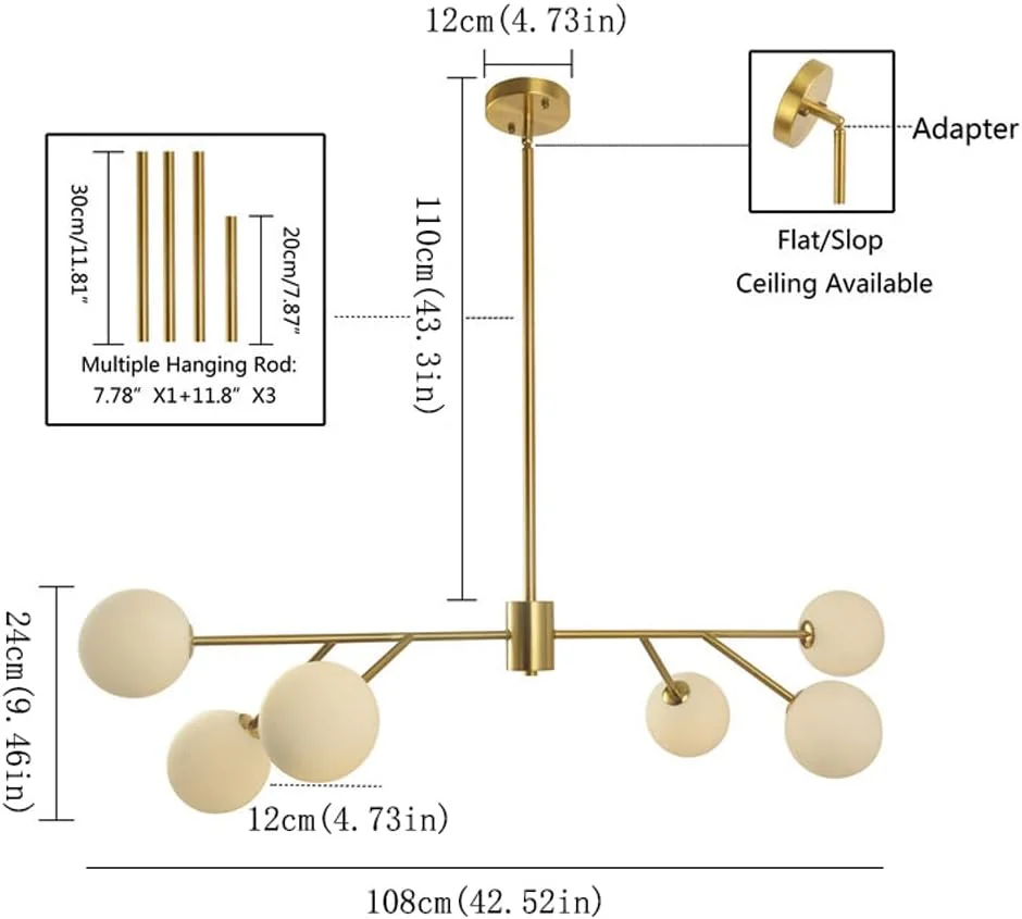 لوستر آویز فلزی داخلی