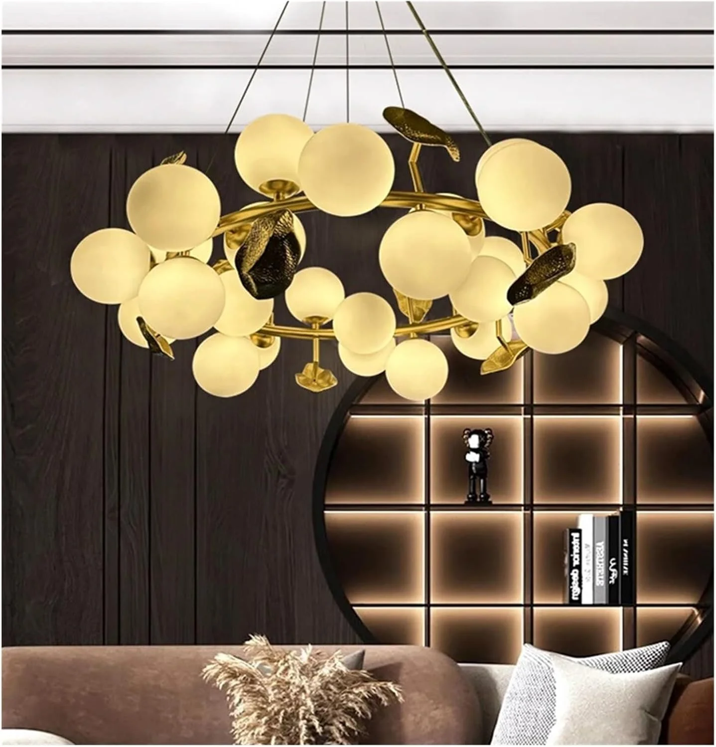 لوستر کره هنری طلایی برنجی، چراغ آویز هندسی مدرن با عرض 120 سانتی متر، دکوراسیون منزل، چراغ های ال ای دی برای آشپزخانه، دکور مدرن، سفید سرد - 120 سانتی متر لوستر کره هنری طلایی برنجی، چراغ آویز هندسی مدرن با عرض 120 سانتی متر، دکوراسیون منزل، چراغ های ال ای دی برای آشپزخانه، دکور مدرن، سفید سرد - 120 سانتی متر