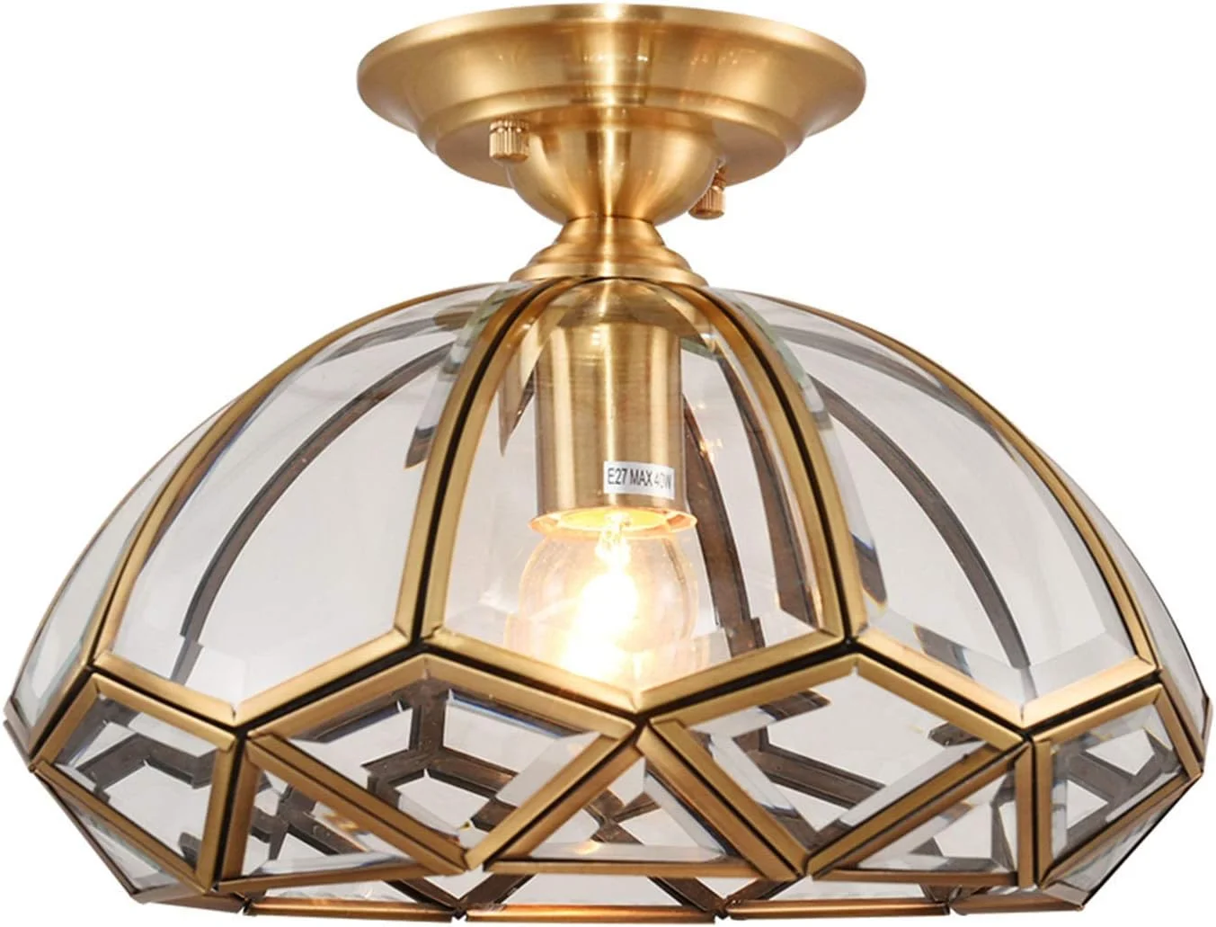 لوستر مدرن ال ای دی چراغ سقفی شیشه ای با پایه برنجی روکار، چراغ سقفی طلایی مناسب برای اتاق ناهارخوری، اتاق نشیمن لوستر مدرن ال ای دی چراغ سقفی شیشه ای با پایه برنجی روکار، چراغ سقفی طلایی مناسب برای اتاق ناهارخوری، اتاق نشیمن