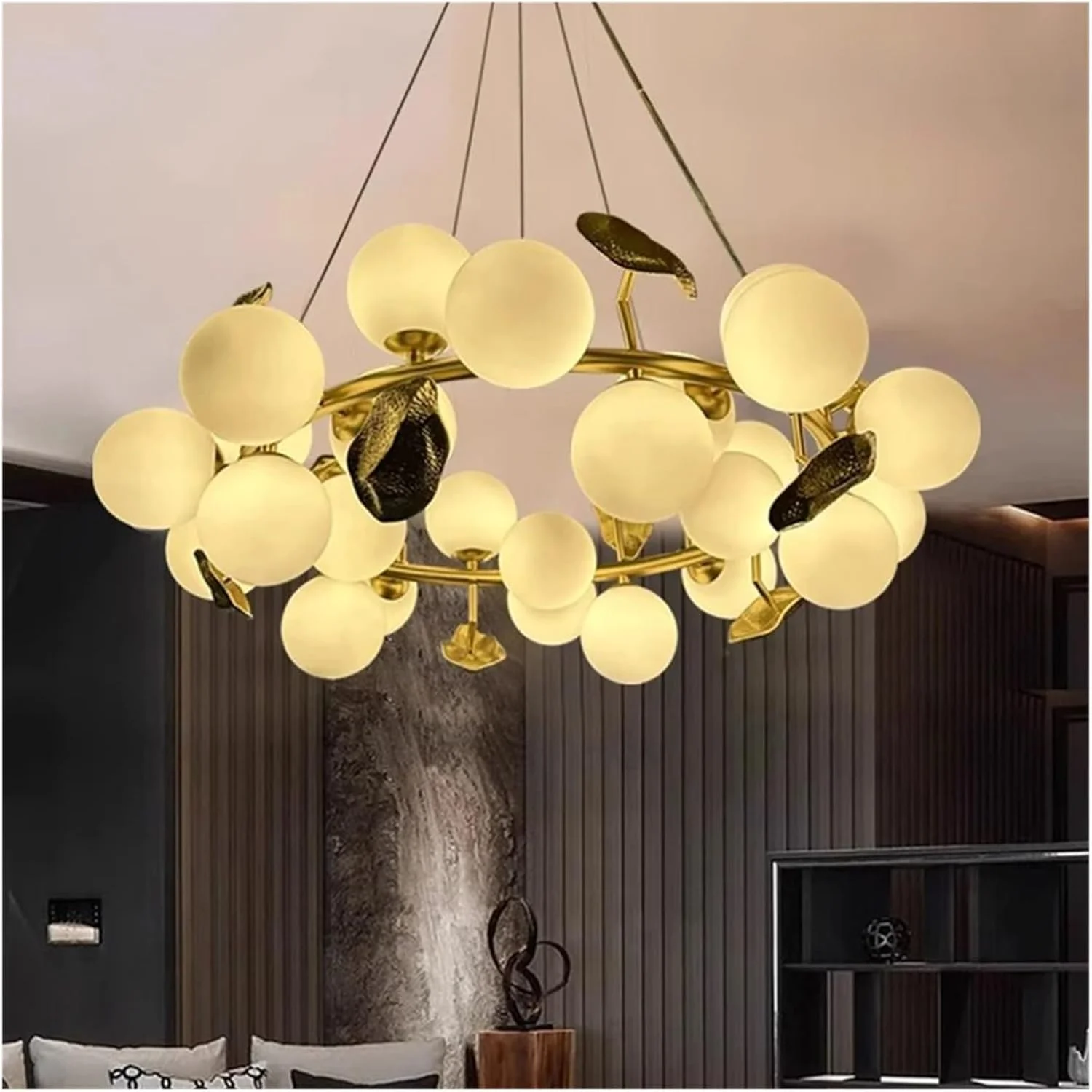 لوستر کره هنری طلایی برنجی، چراغ آویز هندسی مدرن با عرض 120 سانتی متر، چراغ های LED دکور خانه برای آشپزخانه، دکور مدرن، سفید سرد - 100 سانتی متر لوستر کره هنری طلایی برنجی، چراغ آویز هندسی مدرن با عرض 120 سانتی متر، چراغ های LED دکور خانه برای آشپزخانه، دکور مدرن، سفید سرد - 100 سانتی متر