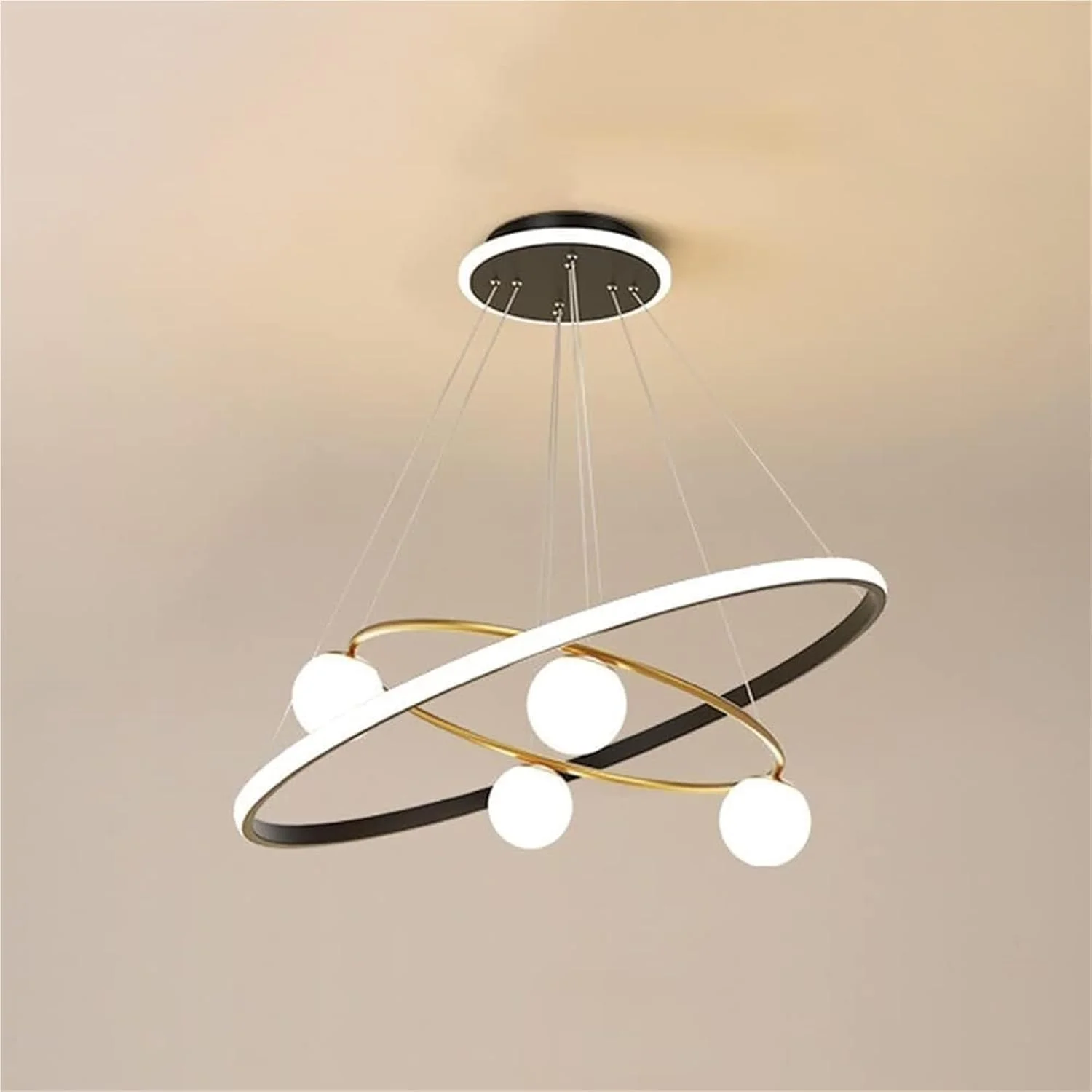 لوستر حلقهای، چراغ آویز قابل تنظیم نور، چراغ آویز فلزی - لوستر چراغهای آویز لوستر حلقهای، چراغ آویز قابل تنظیم نور، چراغ آویز فلزی - لوستر چراغهای آویز