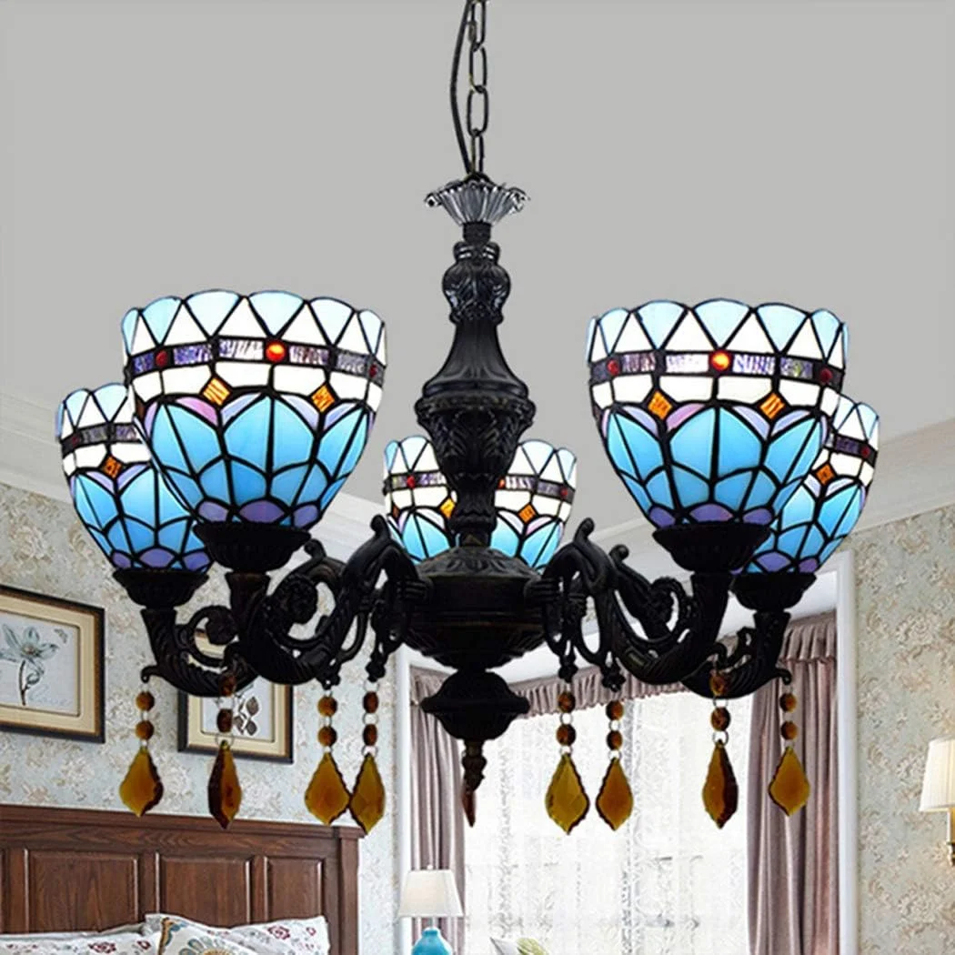 لوستر به سبک تیفانی، چراغ آویز 3 شاخه شیشه ای رنگی خلاقانه اروپایی، چراغ آویز تزئینی برای رستوران ها و اتاق خواب، 5 شاخه لوستر به سبک تیفانی، چراغ آویز 3 شاخه شیشه ای رنگی خلاقانه اروپایی، چراغ آویز تزئینی برای رستوران ها و اتاق خواب، 5 شاخه