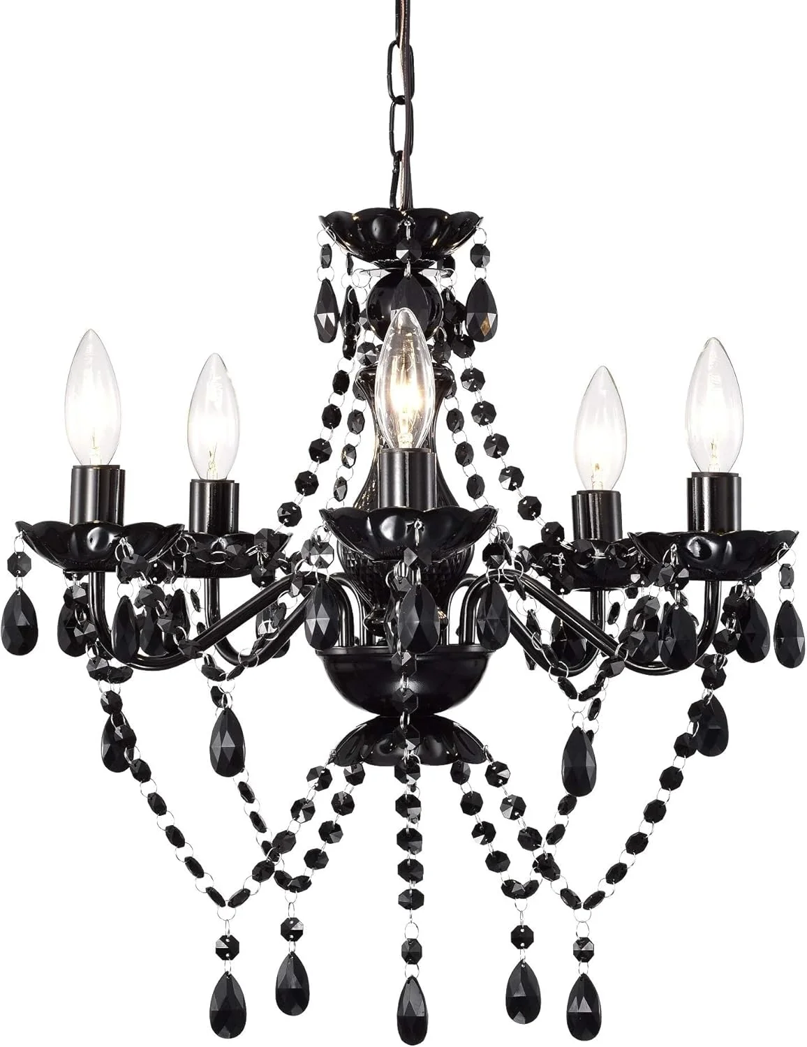 لوستر کریستالی مشکی، لوستر 5 شاخه مناسب اتاق ناهارخوری، چراغ آویز وینتیج گوتیک، چراغ سقفی برای رستوران، جزیره آشپزخانه، اتاق نشیمن لوستر کریستالی مشکی، لوستر 5 شاخه مناسب اتاق ناهارخوری، چراغ آویز وینتیج گوتیک، چراغ سقفی برای رستوران، جزیره آشپزخانه، اتاق نشیمن