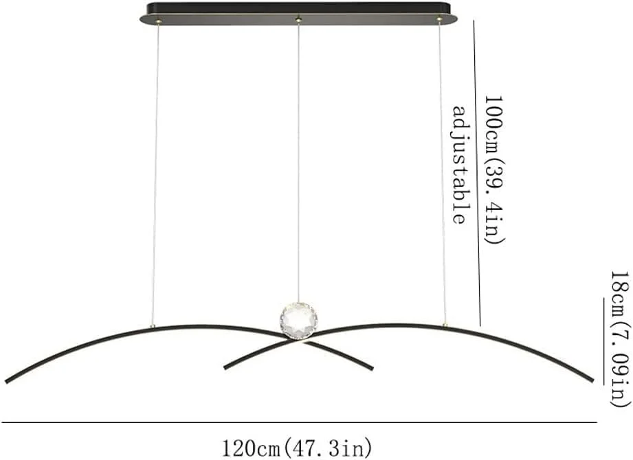 لوستر آویز برنجی کریستالی اتاق ناهارخوری LED با قابلیت تنظیم نور، چراغ خطی مدرن مینیمالیستی، چراغ آویز بار، دکوراسیون داخلی منزل، آویز سقفی بلند، دکور مدرن، تک رنگ - 120 سانتی متر لوستر آویز برنجی کریستالی اتاق ناهارخوری LED با قابلیت تنظیم نور، چراغ خطی مدرن مینیمالیستی، چراغ آویز بار، دکوراسیون داخلی منزل، آویز سقفی بلند، دکور مدرن، تک رنگ - 120 سانتی متر