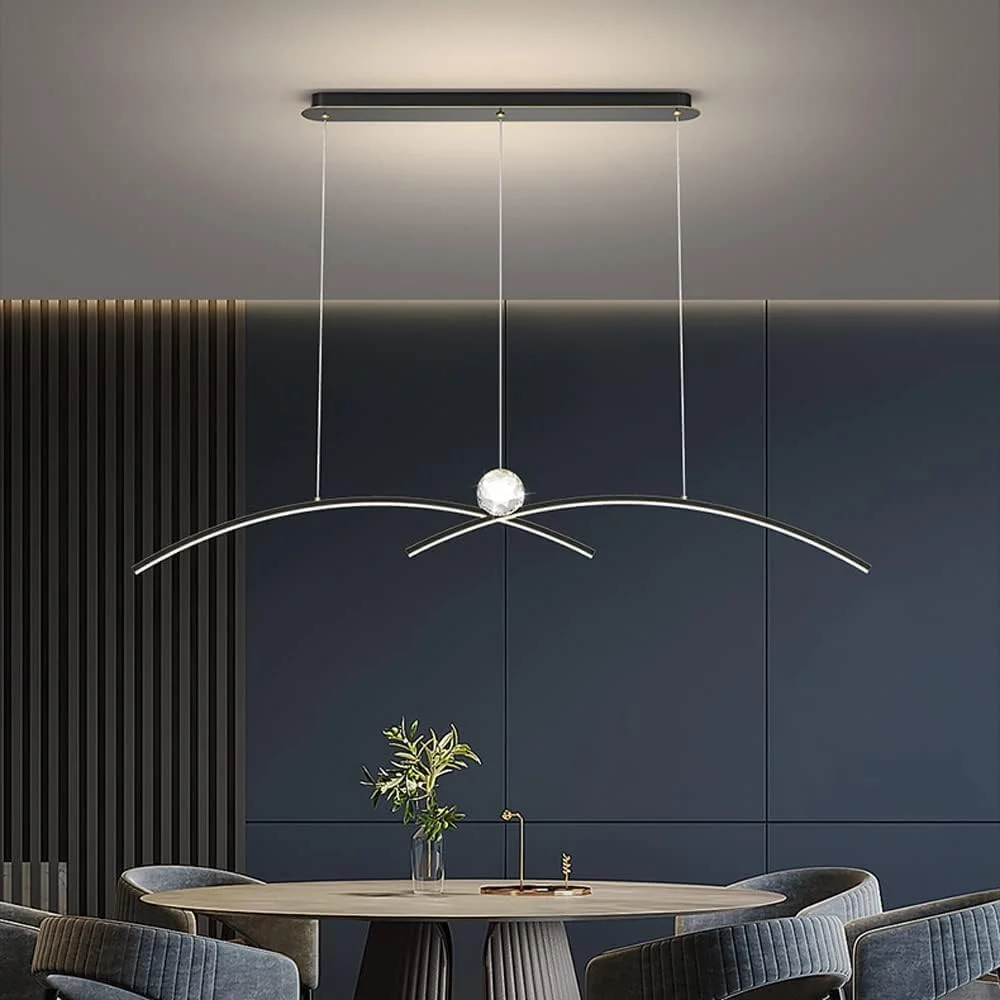 لوستر آویز برنجی کریستالی اتاق ناهارخوری LED با قابلیت تنظیم نور، چراغ خطی مدرن مینیمالیستی، چراغ آویز بار، دکوراسیون داخلی منزل، آویز سقفی بلند، دکور مدرن، تک رنگ - 120 سانتی متر لوستر آویز برنجی کریستالی اتاق ناهارخوری LED با قابلیت تنظیم نور، چراغ خطی مدرن مینیمالیستی، چراغ آویز بار، دکوراسیون داخلی منزل، آویز سقفی بلند، دکور مدرن، تک رنگ - 120 سانتی متر