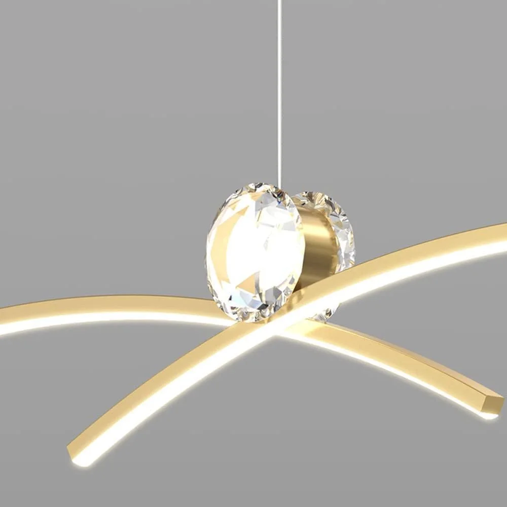 لوستر آویز برنجی کریستالی اتاق ناهارخوری LED با قابلیت تنظیم نور، چراغ خطی مدرن مینیمالیستی، چراغ آویز بار، دکوراسیون داخلی منزل، آویز سقفی بلند، دکور مدرن، تک رنگ - 120 سانتی متر لوستر آویز برنجی کریستالی اتاق ناهارخوری LED با قابلیت تنظیم نور، چراغ خطی مدرن مینیمالیستی، چراغ آویز بار، دکوراسیون داخلی منزل، آویز سقفی بلند، دکور مدرن، تک رنگ - 120 سانتی متر