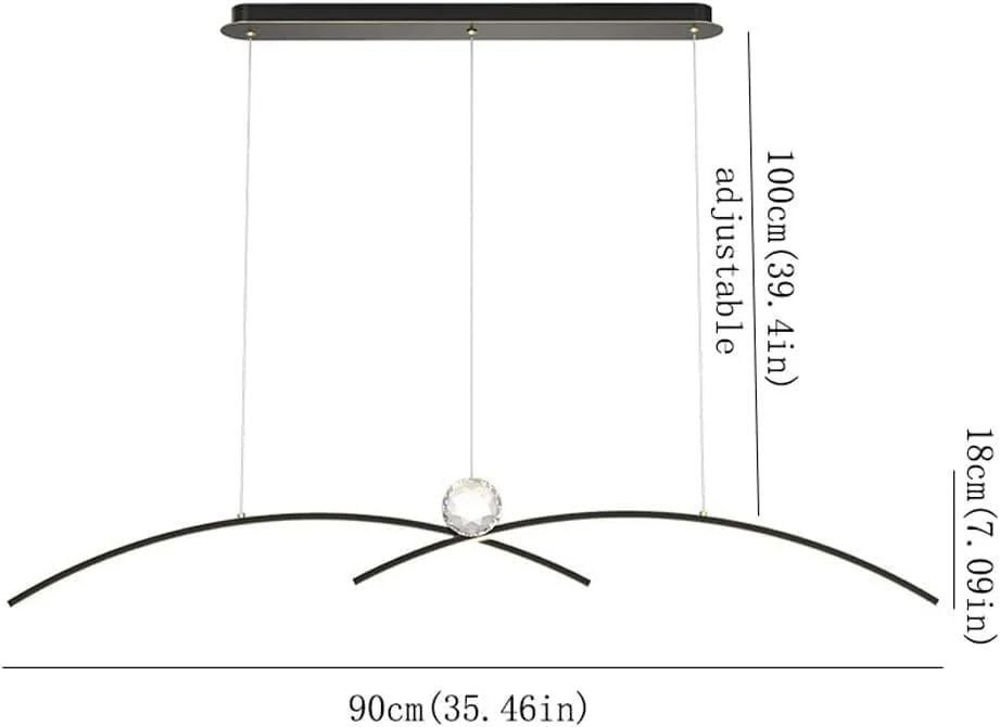 لوستر کریستالی برنجی اتاق ناهارخوری، چراغ ال ای دی نواری دیمر دار، چراغ آویز مدرن مینیمالیستی بار، دکوراسیون داخلی منزل، آویز سقفی بلند، دکور مدرن، طلایی - 90 سانتی متر لوستر کریستالی برنجی اتاق ناهارخوری، چراغ ال ای دی نواری دیمر دار، چراغ آویز مدرن مینیمالیستی بار، دکوراسیون داخلی منزل، آویز سقفی بلند، دکور مدرن، طلایی - 90 سانتی متر