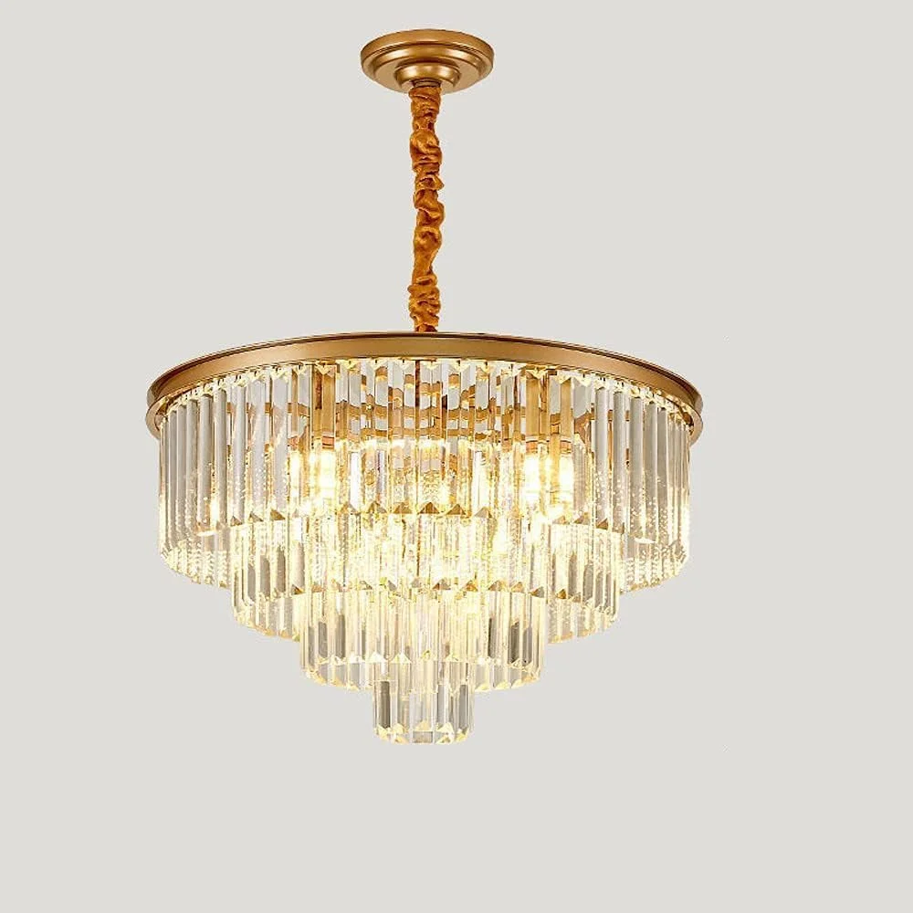 لوستر ال ای دی مدرن طلایی اتاق نشیمن چراغ های آویز کریستالی E14 شکل گرد چراغ سقفی توکار چراغ های آویز قطره آب، دکور مدرن، یک رنگ - 60 سانتی متر لوستر ال ای دی مدرن طلایی اتاق نشیمن چراغ های آویز کریستالی E14 شکل گرد چراغ سقفی توکار چراغ های آویز قطره آب، دکور مدرن، یک رنگ - 60 سانتی متر