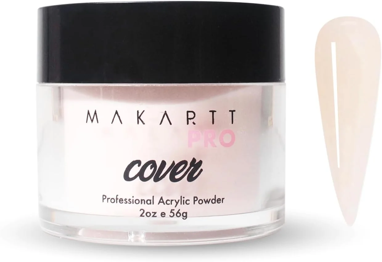 پودر اکریلیک MakarttPro - پودر پوشش اکریلیک ناخن 56 گرمی/2 اونسی برای اکستنشن ناخن، پودر اکریلیک عالی برای Pr