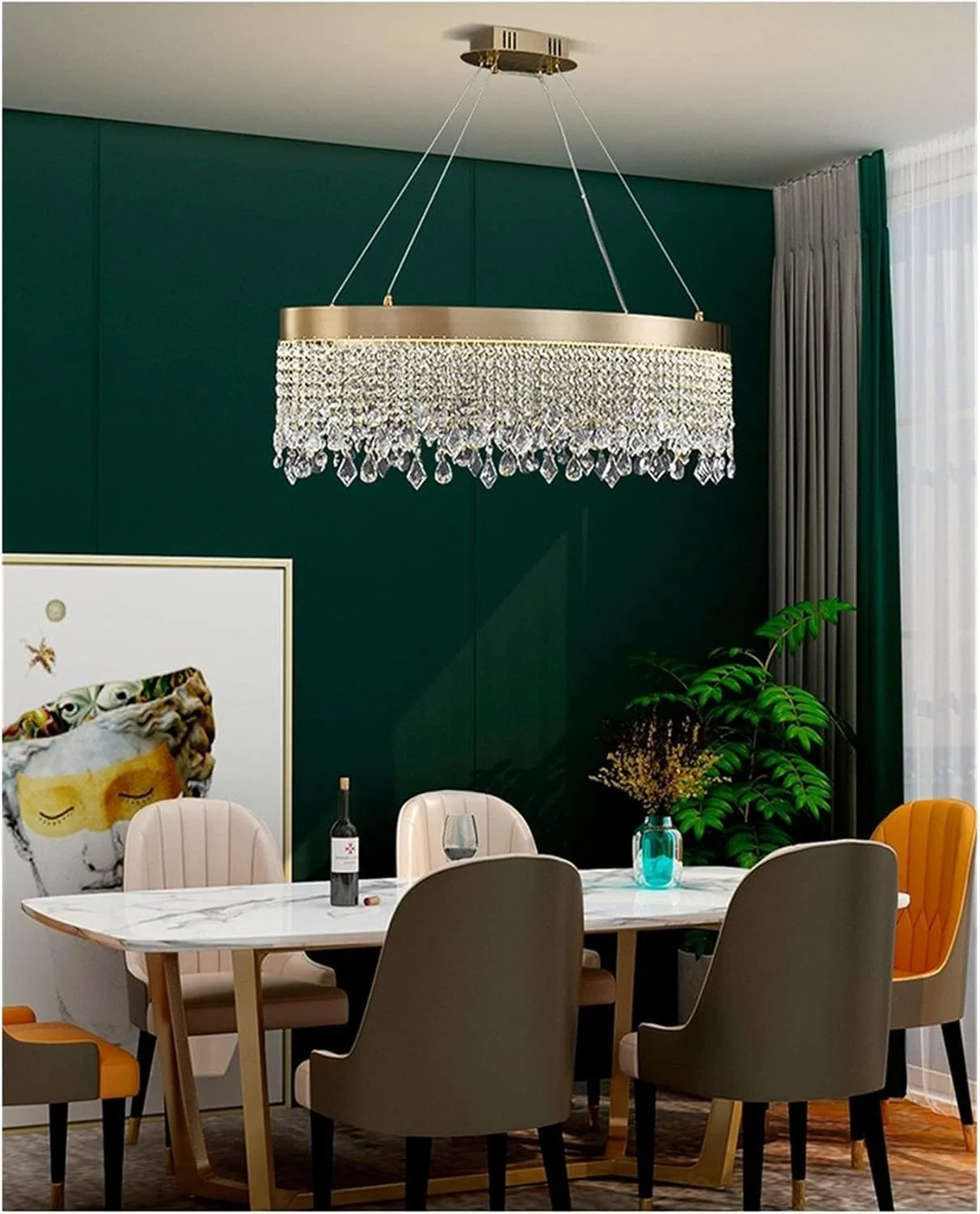 لوستر مدرن ال ای دی، لوستر کریستالی مناسب برای اتاق نشیمن طلایی دکوراسیون لوکس منزل، روشنایی آویز ال ای دی، دکور مدرن، تک رنگ-L120W35H25cm لوستر مدرن ال ای دی، لوستر کریستالی مناسب برای اتاق نشیمن طلایی دکوراسیون لوکس منزل، روشنایی آویز ال ای دی، دکور مدرن، تک رنگ-L120W35H25cm