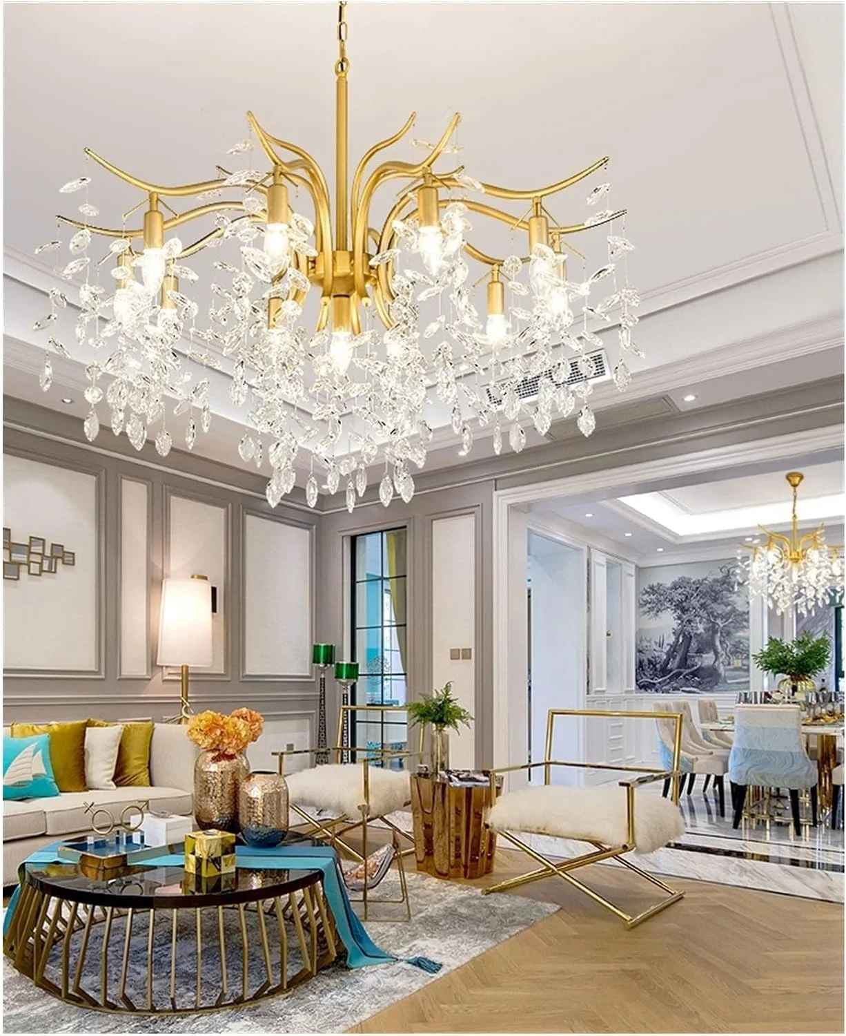 لوستر مدرن لامپ ال ای دی کریستالی لوسترهای نورپردازی لوکس آشپزخانه ناهار خوری اتاق نشیمن اتاق خواب، دکور مدرن، طلایی-13 چراغ لوستر مدرن لامپ ال ای دی کریستالی لوسترهای نورپردازی لوکس آشپزخانه ناهار خوری اتاق نشیمن اتاق خواب، دکور مدرن، طلایی-13 چراغ