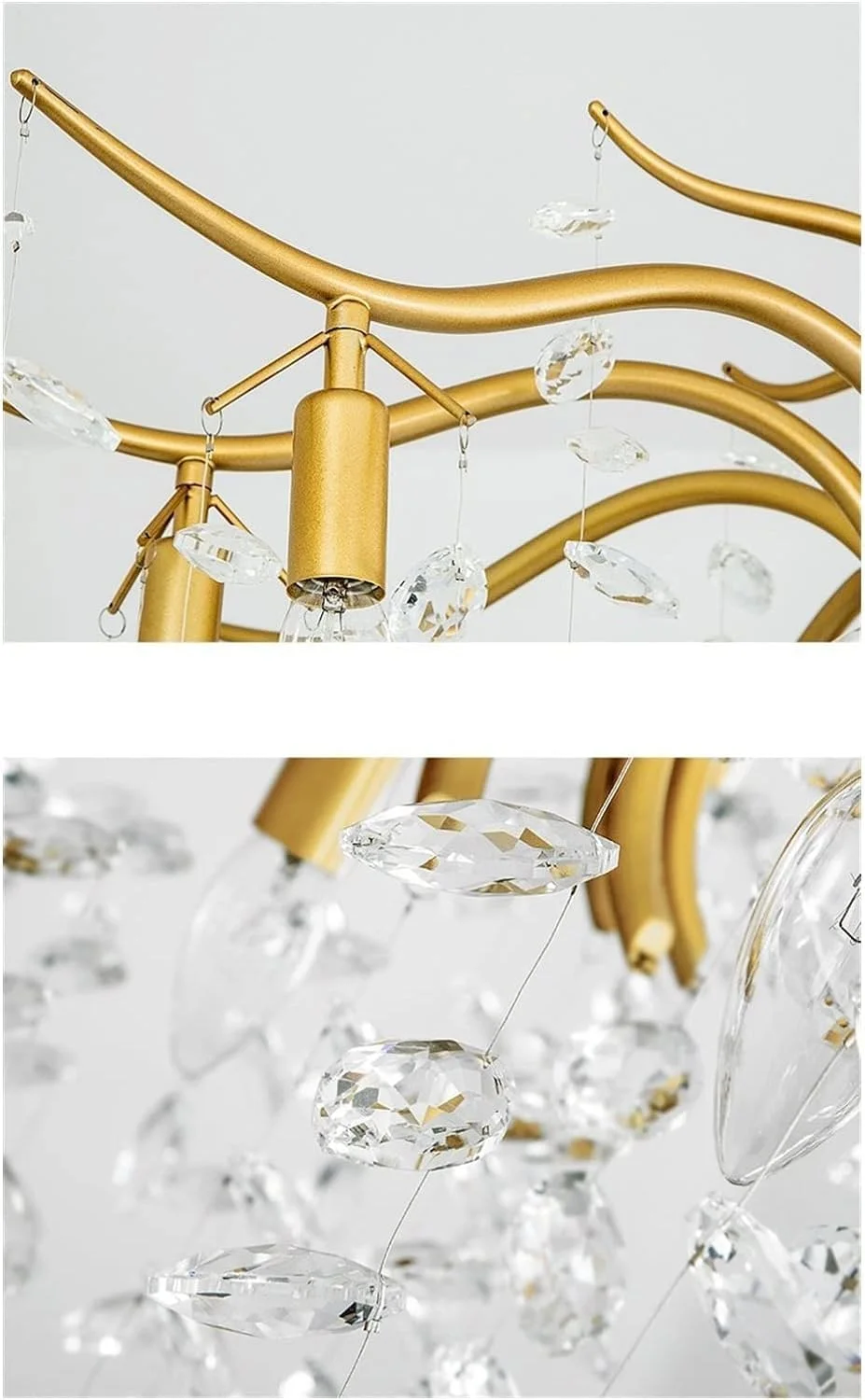 لوستر مدرن لامپ ال ای دی کریستالی لوسترهای نورپردازی لوکس آشپزخانه ناهارخوری اتاق نشیمن اتاق خواب، دکور مدرن، مشکی - 7 چراغ