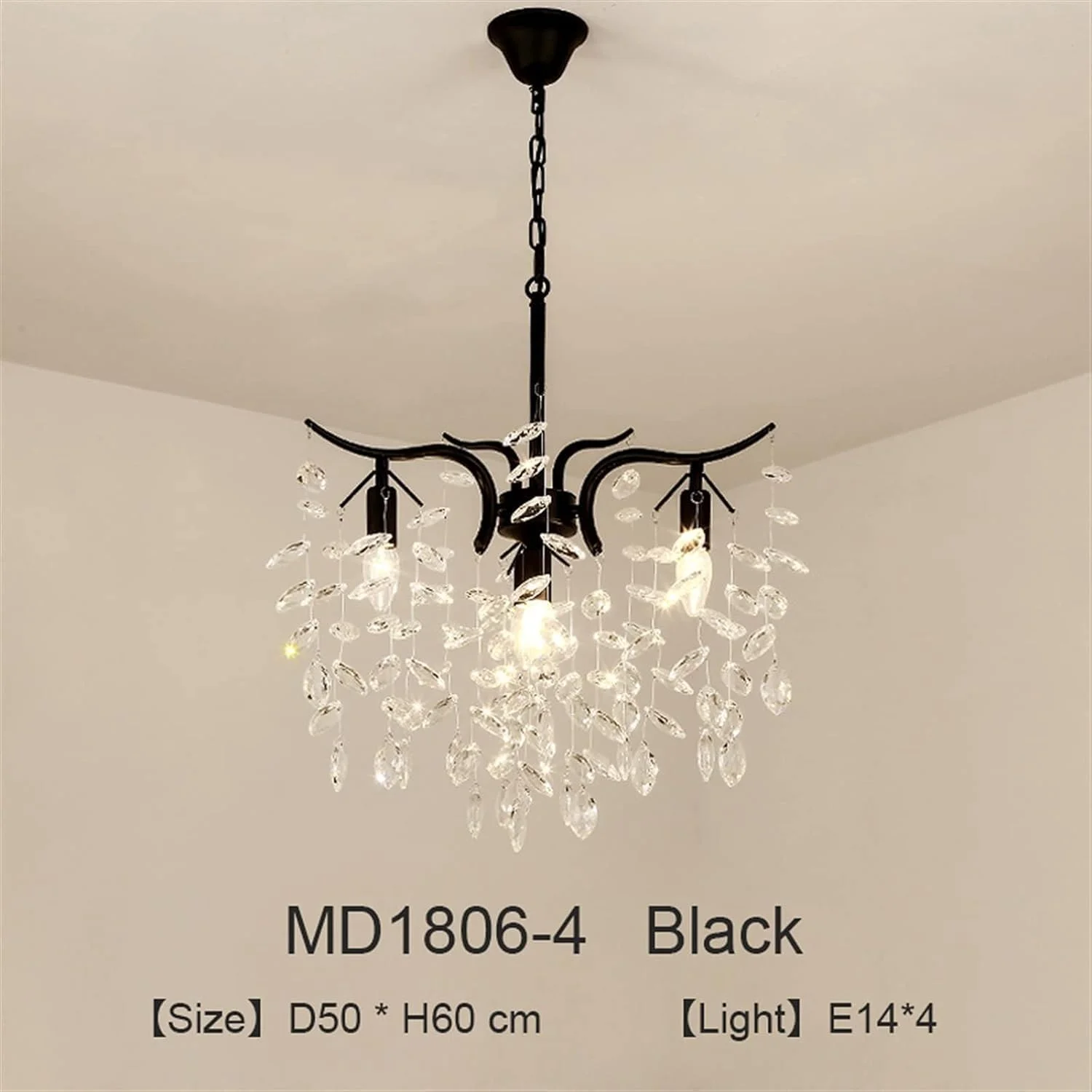 لوستر مدرن LED، لوستر کریستالی LED طلایی مشکی، روشنایی لوکس آشپزخانه، اتاق ناهارخوری، اتاق نشیمن، اتاق خواب، دکور مدرن، تک رنگ - 4 چراغ لوستر مدرن LED، لوستر کریستالی LED طلایی مشکی، روشنایی لوکس آشپزخانه، اتاق ناهارخوری، اتاق نشیمن، اتاق خواب، دکور مدرن، تک رنگ - 4 چراغ