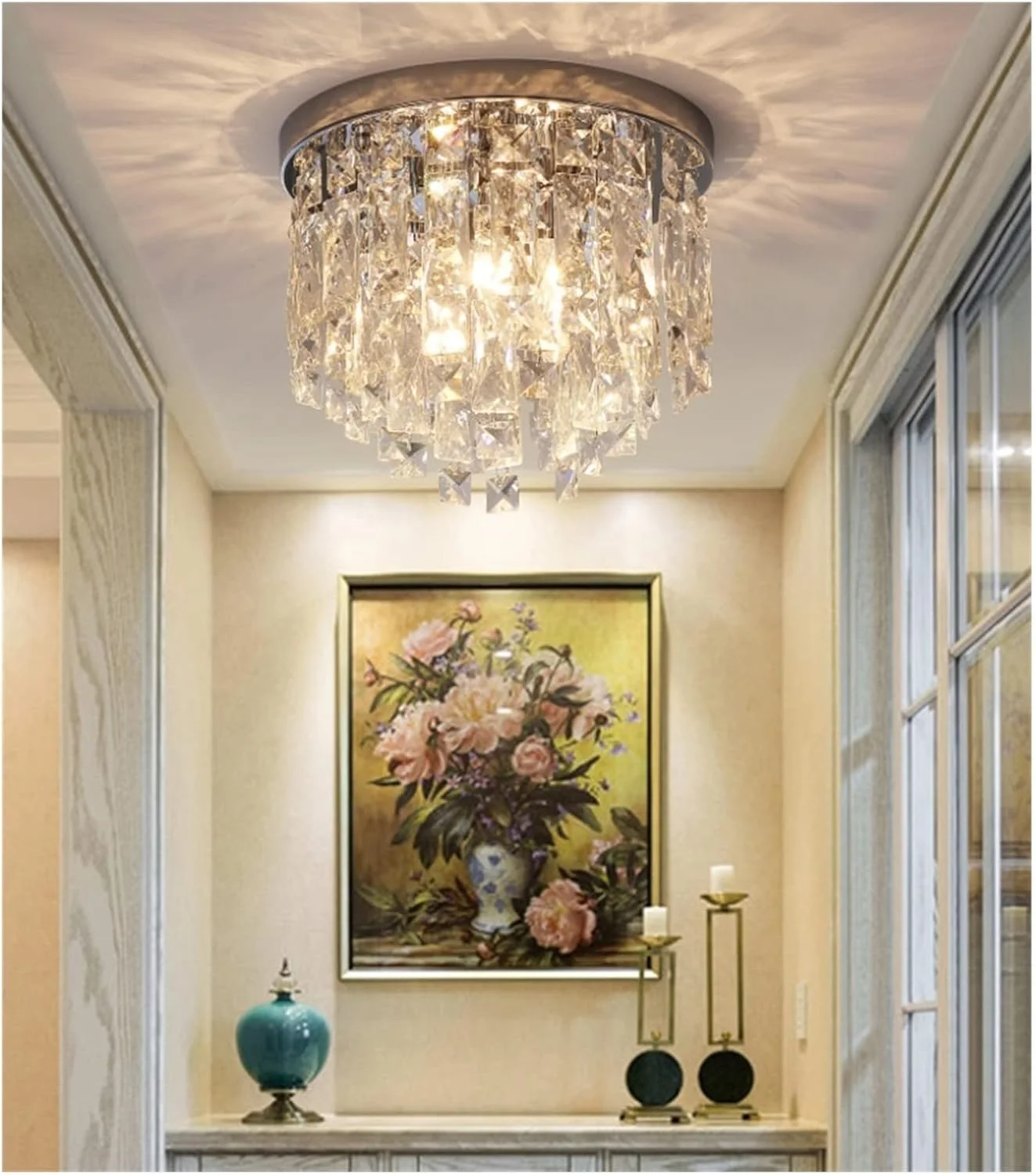 لوستر ال ای دی مدرن، چراغ سقفی کریستالی ال ای دی مدرن مناسب برای اتاق خواب، راهرو، آشپزخانه - چراغ سقفی طلایی، چراغ اتاق نشیمن صنعتی، لوستر ال ای دی مدرن، نقره ای - D30cm لوستر ال ای دی مدرن، چراغ سقفی کریستالی ال ای دی مدرن مناسب برای اتاق خواب، راهرو، آشپزخانه - چراغ سقفی طلایی، چراغ اتاق نشیمن صنعتی، لوستر ال ای دی مدرن، نقره ای - D30cm