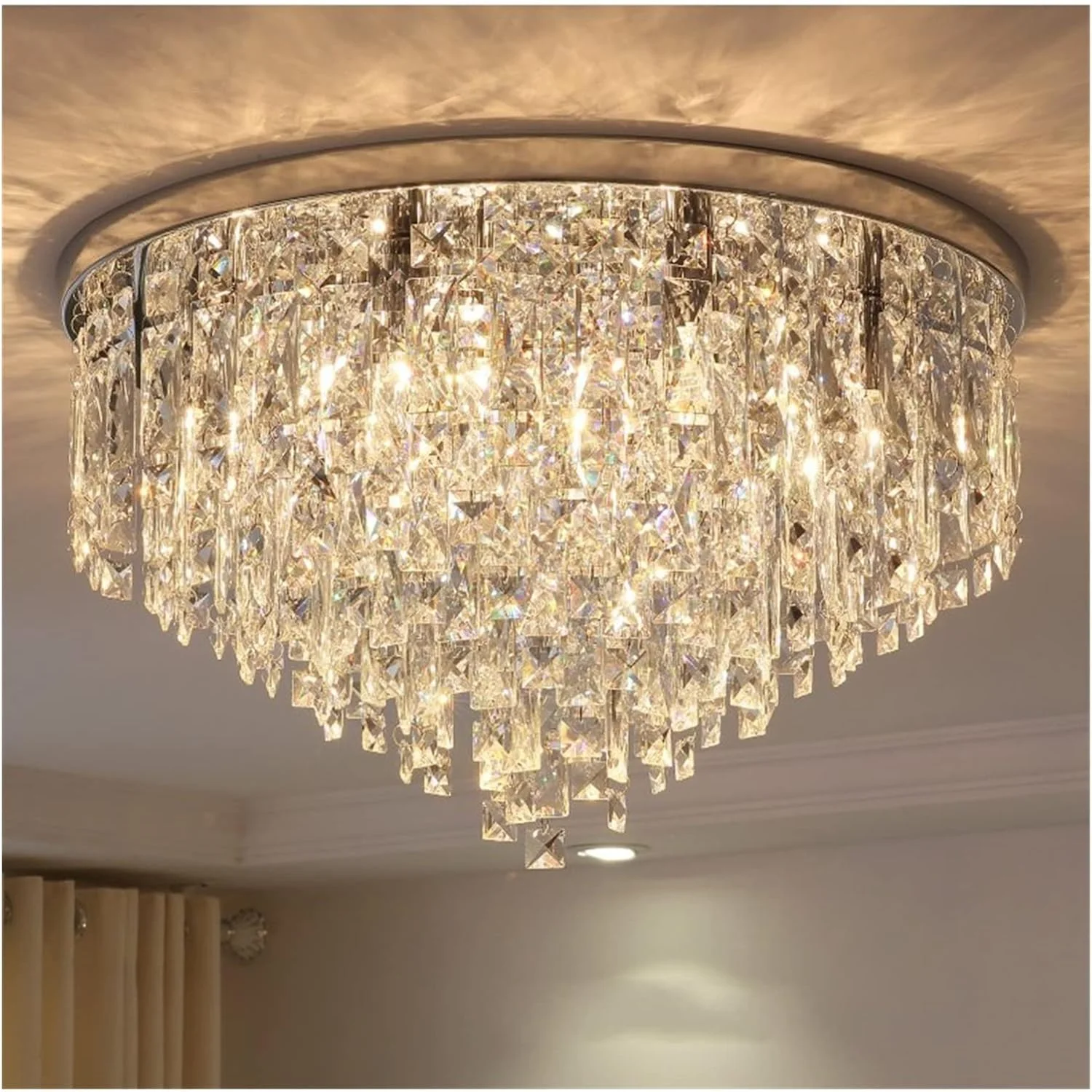 لوستر مدرن LED، چراغ های سقفی کریستالی LED مدرن سازگار با اتاق خواب، راهرو، آشپزخانه - چراغ سقفی طلایی اتاق نشیمن صنعتی، لوستر مدرن LED، نقره ای-D50cm لوستر مدرن LED، چراغ های سقفی کریستالی LED مدرن سازگار با اتاق خواب، راهرو، آشپزخانه - چراغ سقفی طلایی اتاق نشیمن صنعتی، لوستر مدرن LED، نقره ای-D50cm