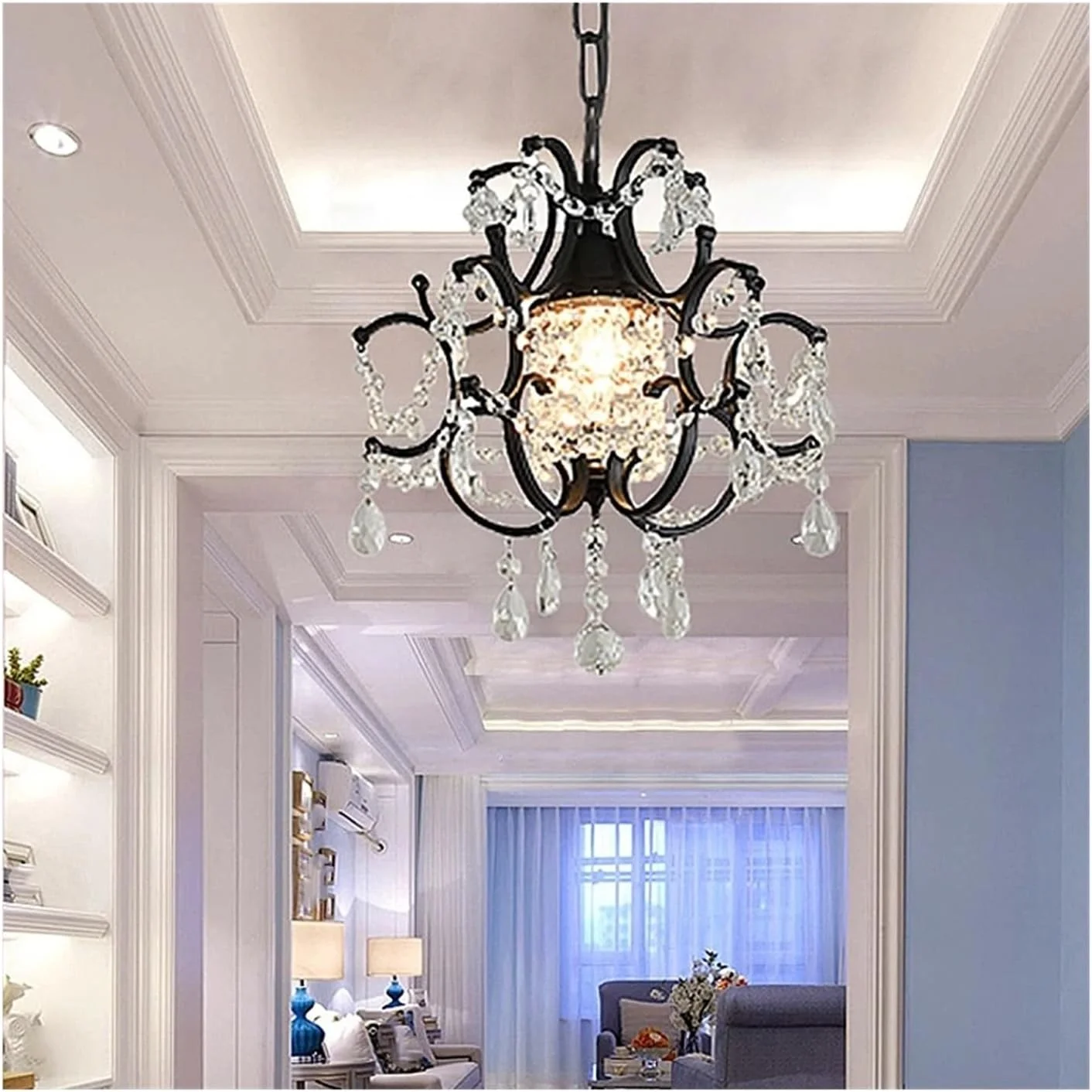 لوستر مدرن کریستالی مشکی، مناسب اتاق خواب، راهرو، نورپردازی داخلی، لوستر اتاق زیر شیروانی، چراغ های اتاق غذاخوری لوستر مدرن کریستالی مشکی، مناسب اتاق خواب، راهرو، نورپردازی داخلی، لوستر اتاق زیر شیروانی، چراغ های اتاق غذاخوری