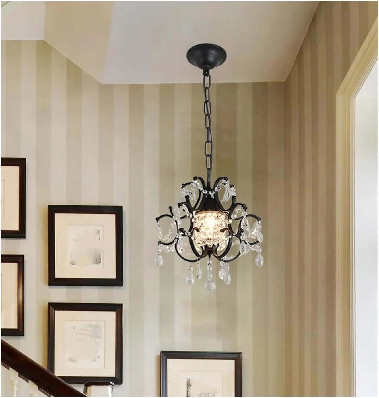 لوستر مدرن کریستالی مشکی، مناسب اتاق خواب، راهرو، نورپردازی داخلی، لوستر اتاق زیر شیروانی، چراغ های اتاق غذاخوری لوستر مدرن کریستالی مشکی، مناسب اتاق خواب، راهرو، نورپردازی داخلی، لوستر اتاق زیر شیروانی، چراغ های اتاق غذاخوری